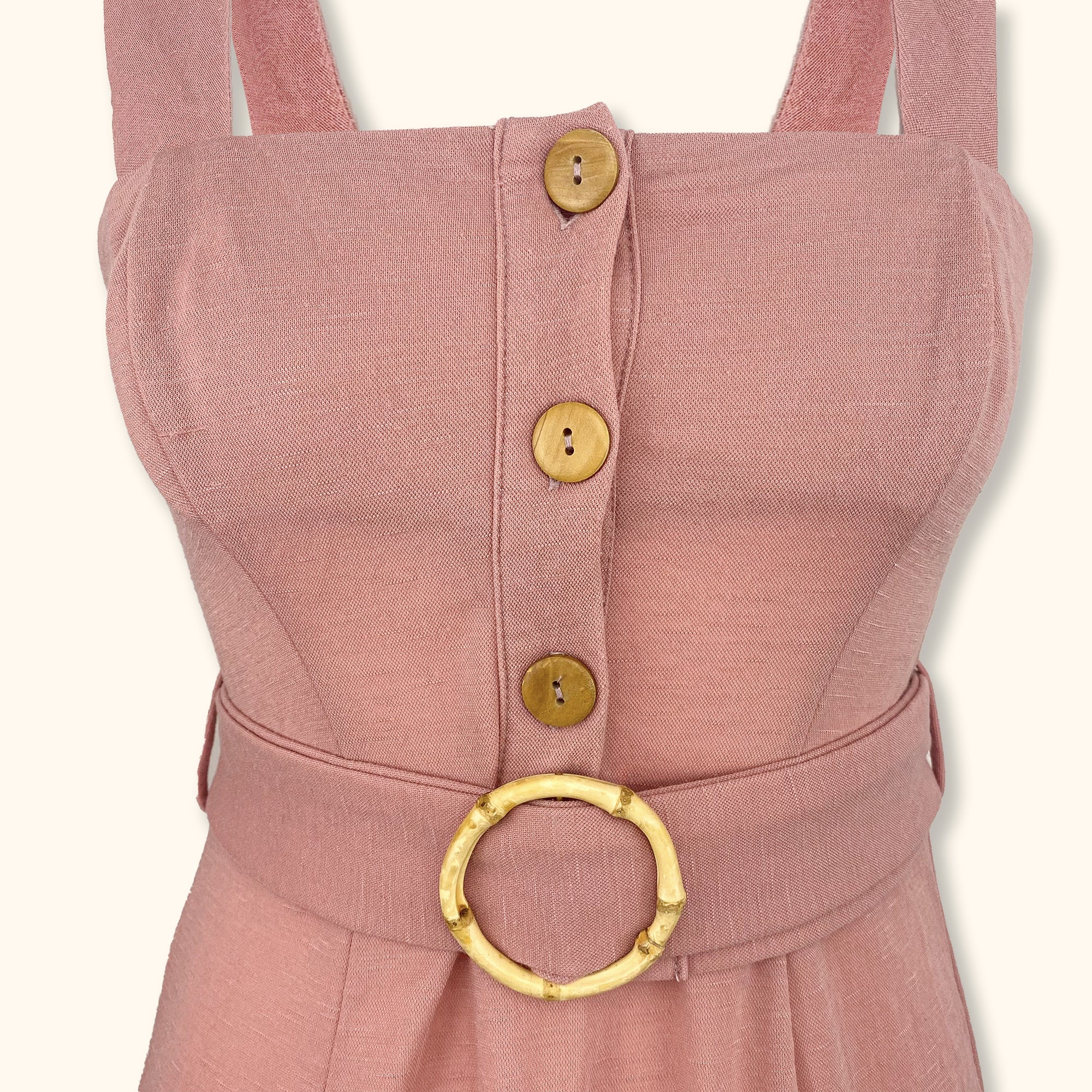 Topshop Pink Sleeveless Mini Dress with Belt - Size 10 - - Dresses