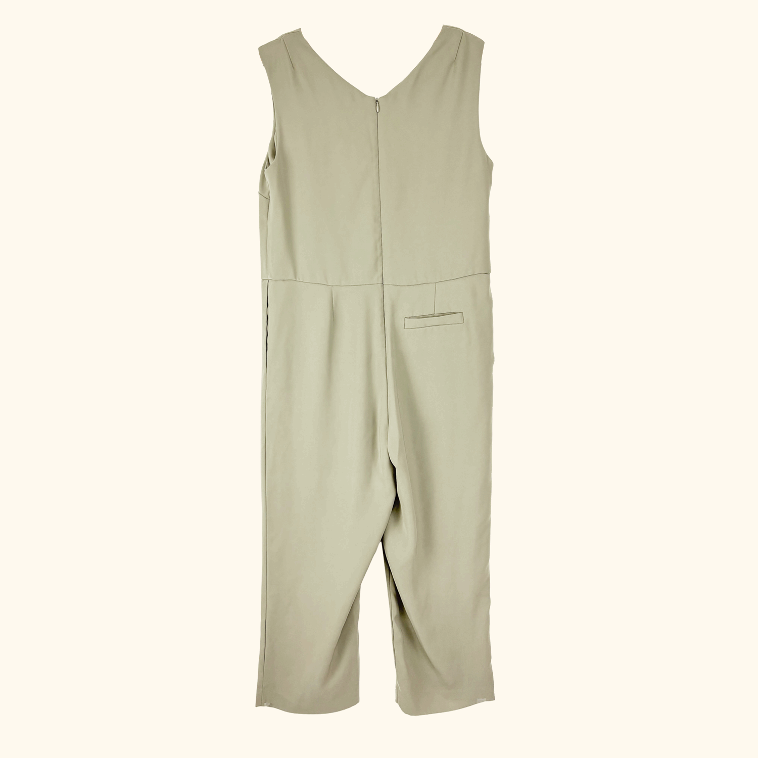 Kin By John Lewis Sleeveless Olive Green Jumpsuit - Size 12 Kin