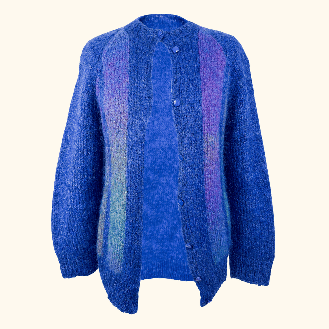 Rokit Vintage Electric Blue Cardigan - Size Small Rokit