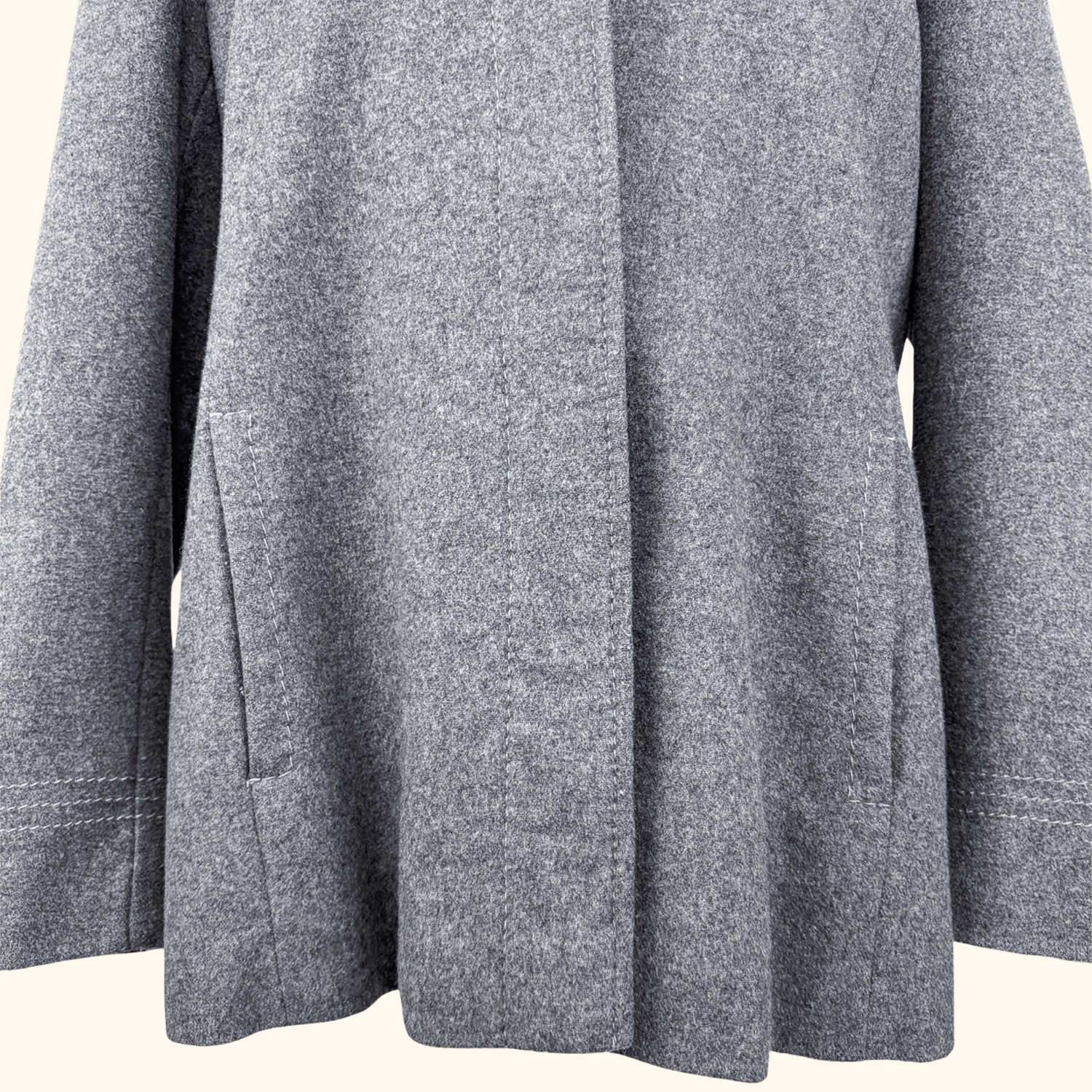 John Lewis Grey Wool Cashmere Blend Jacket - Size 18 John Lewis