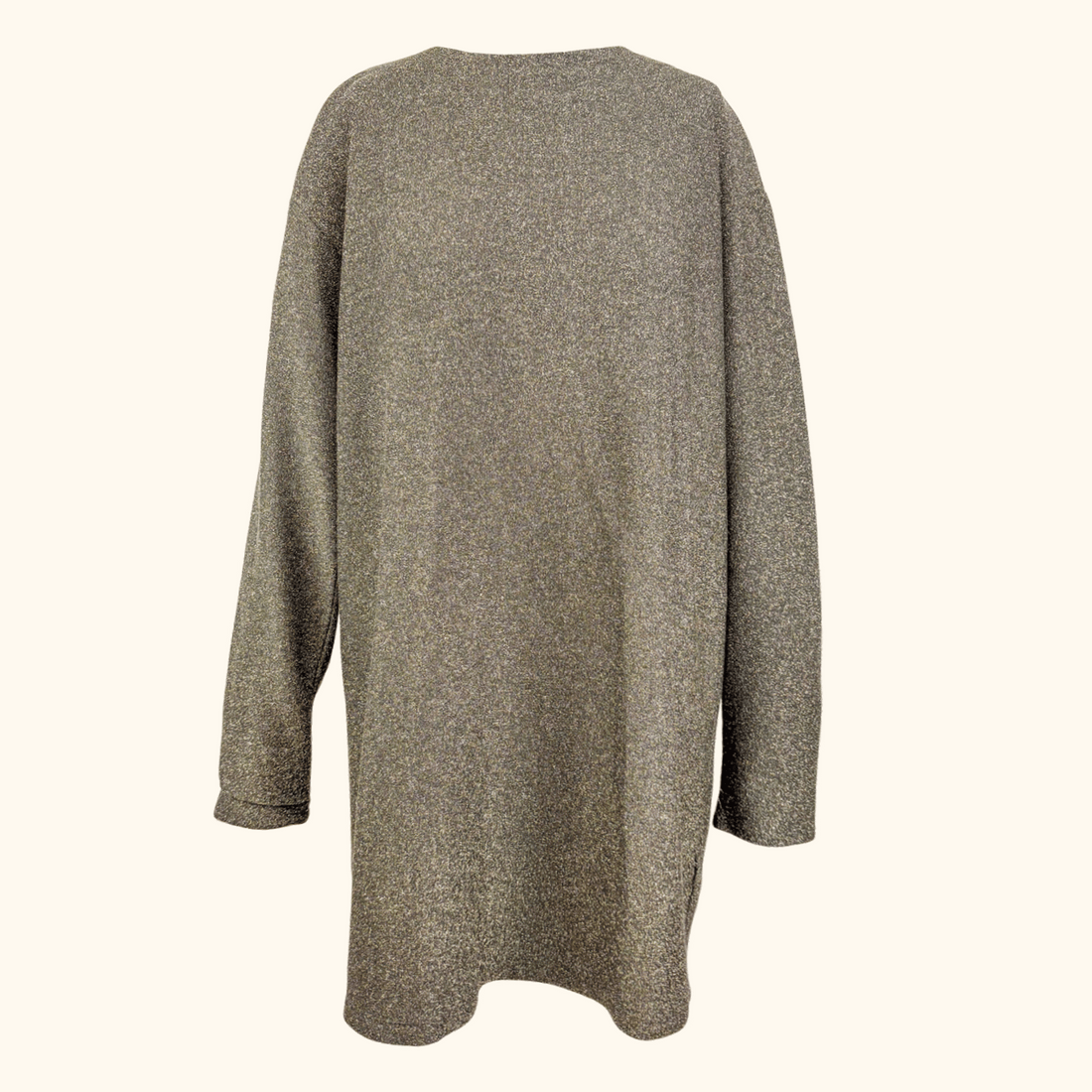 & Other Stories Khaki Green Sparkle Long Sleeve Dress - Size 12 & Other Stories