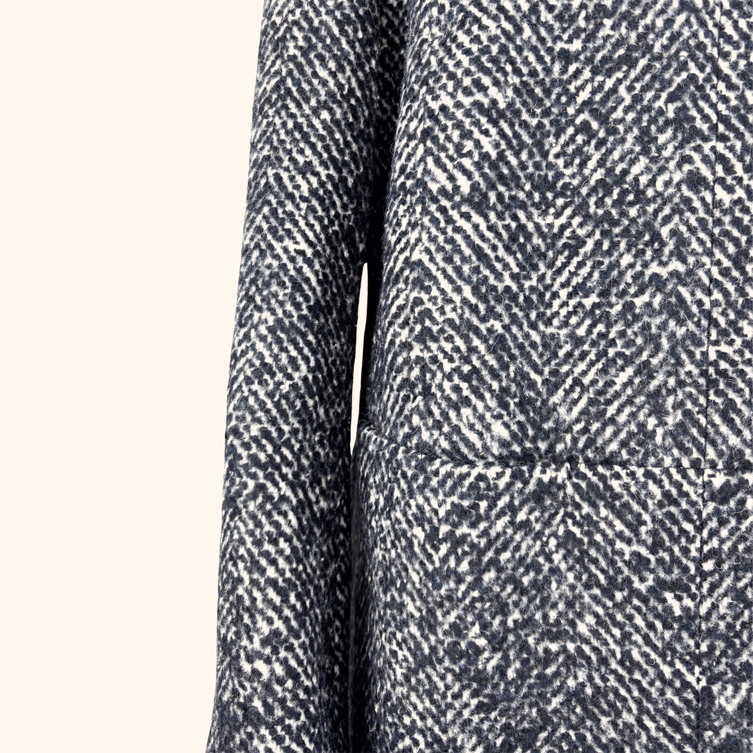 John Lewis Grey Wool Blend Funnel Neck Coat - Size 12 John Lewis