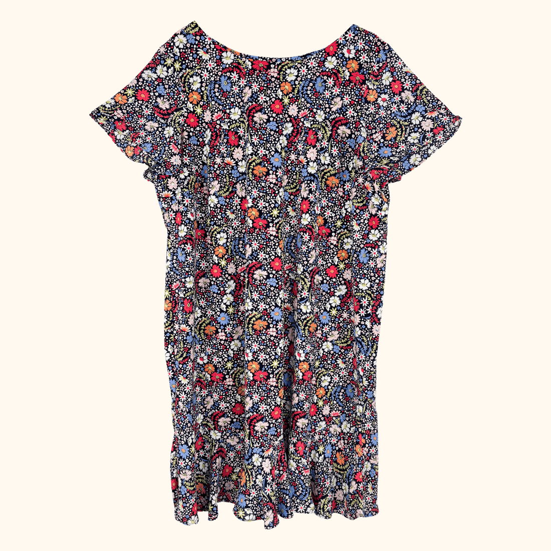 Next Floral Short Sleeve Tea Dress - Size 22 Next