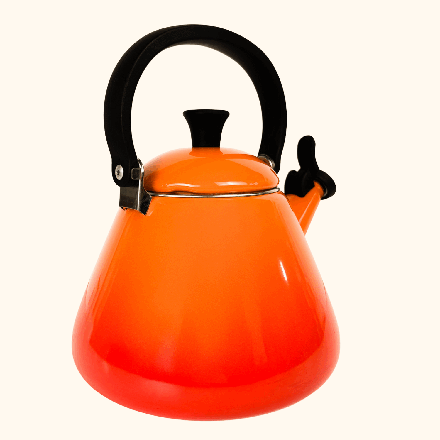 Le Creuset Volcanic Orange Kone Kettle 1.6L - - Kitchenware