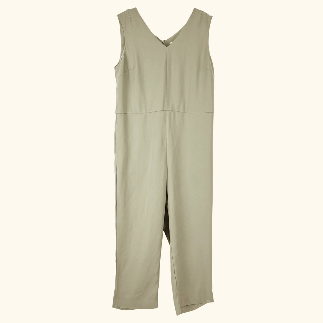 Kin By John Lewis Sleeveless Olive Green Jumpsuit - Size 12 Kin