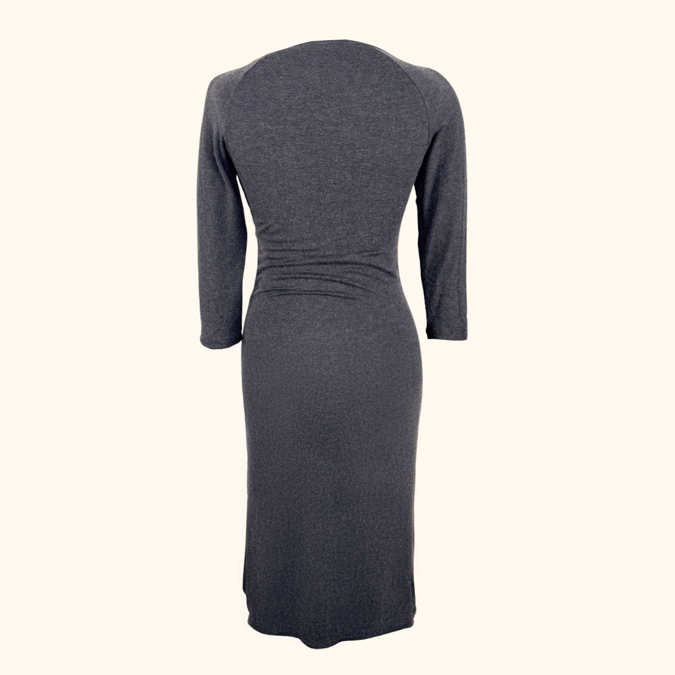 Baukjen Dark Grey Knitted Midi Dress - Size 10 Baukjen