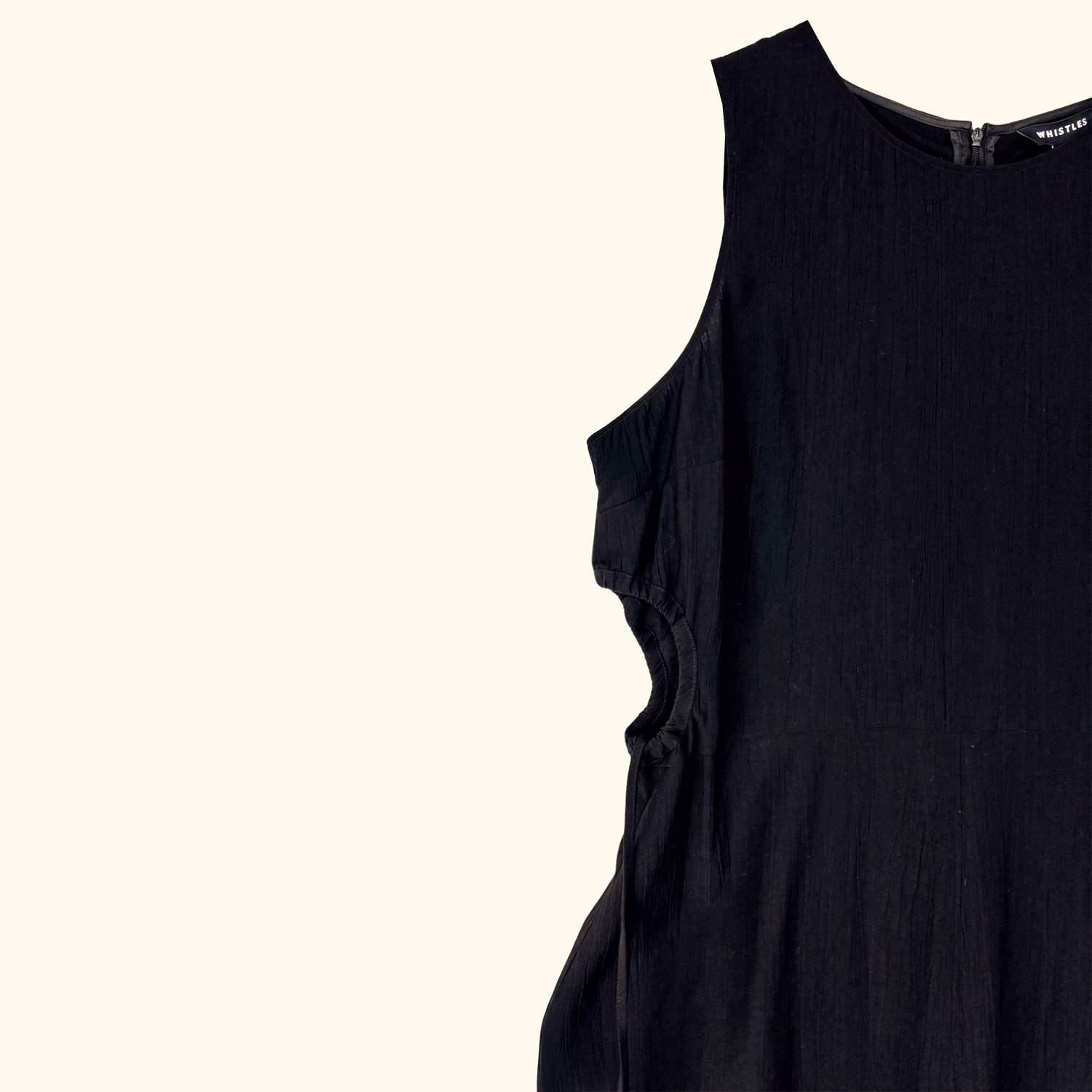 Whistles Black Cut Out Sleeveless Jumpsuit - Size 16 Whistles