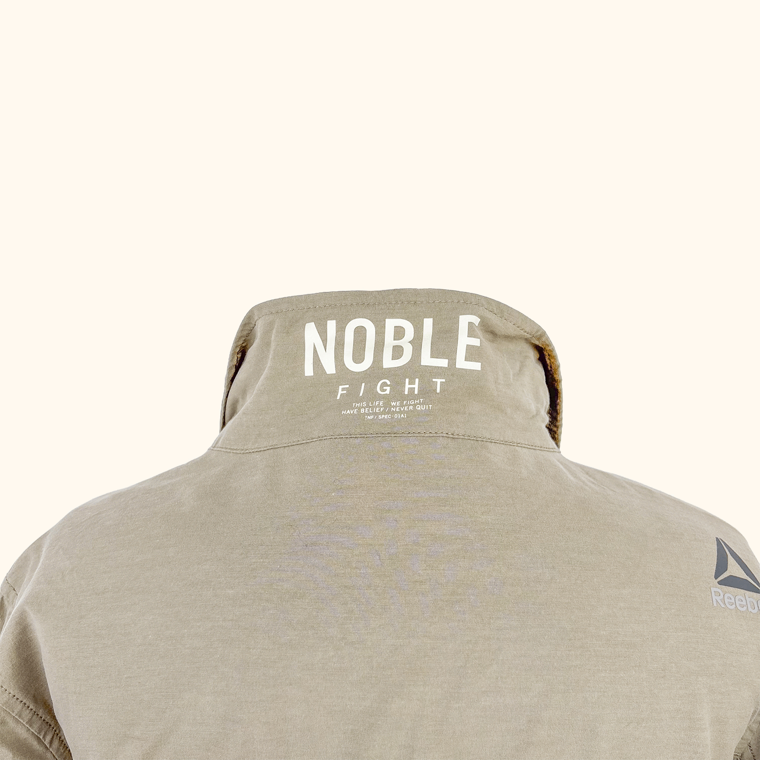 Reebok Noble Fight Fishtail Khaki Parka Jacket - Size Small