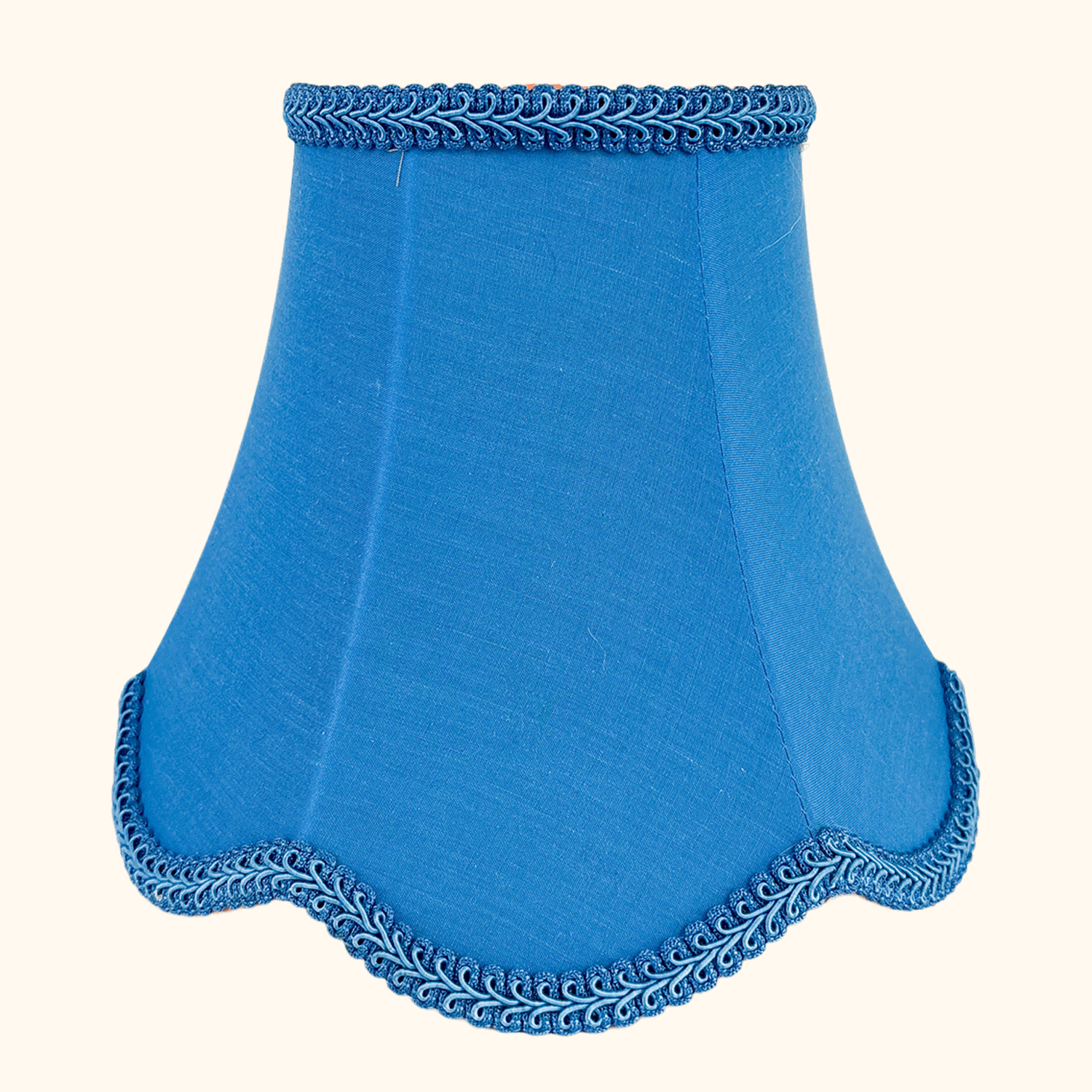 Navy Blue Small Bell Fabric Lampshade