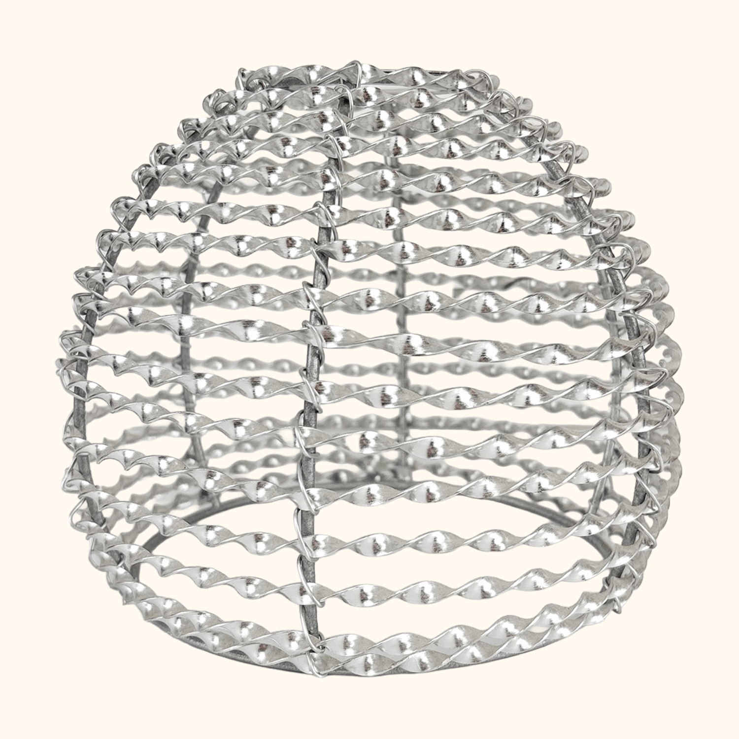 Laura Ashley Silver Metal Twist Lampshade