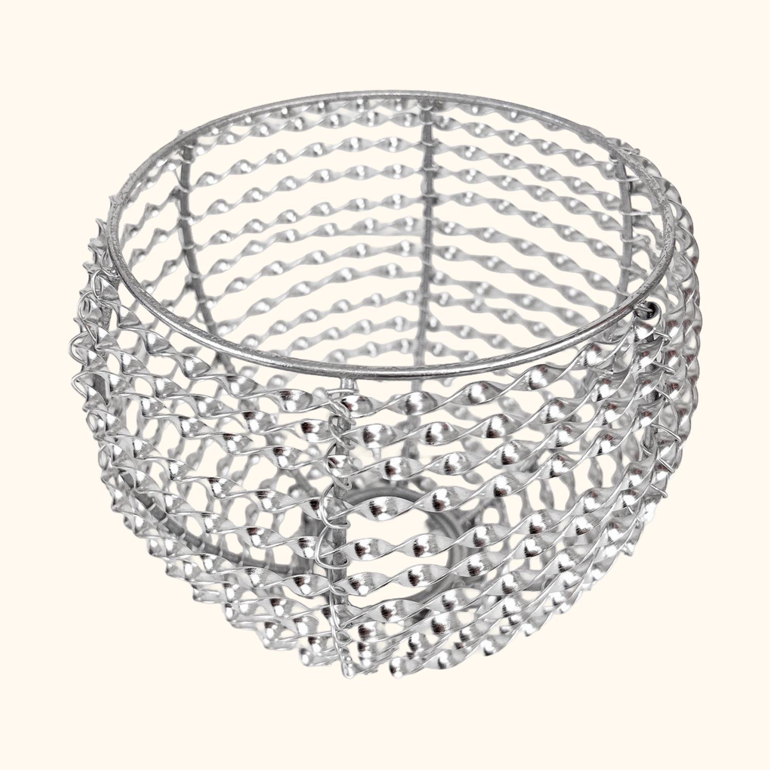 Laura Ashley Silver Metal Twist Lampshade