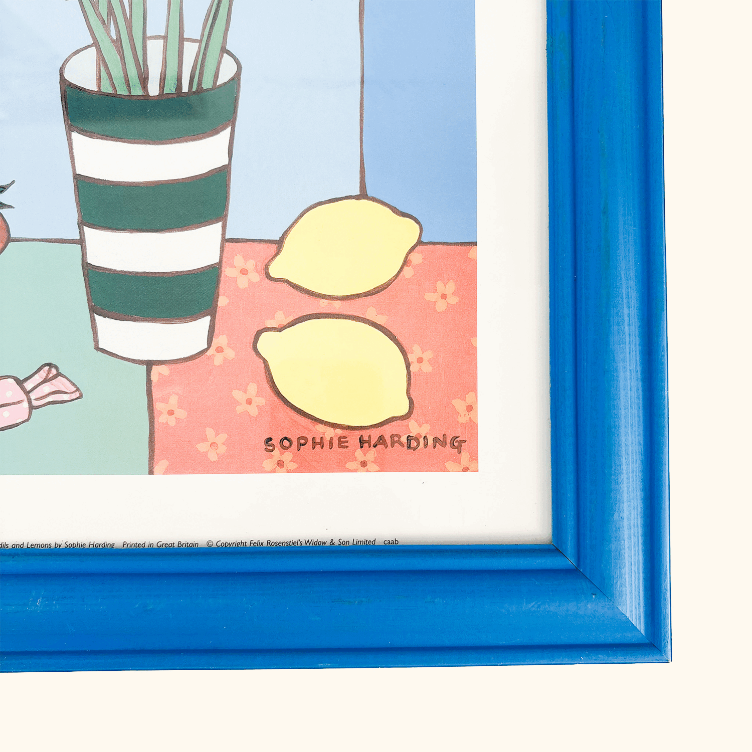 Sophie Harding Lemons and Daffodils Framed Still Life Print