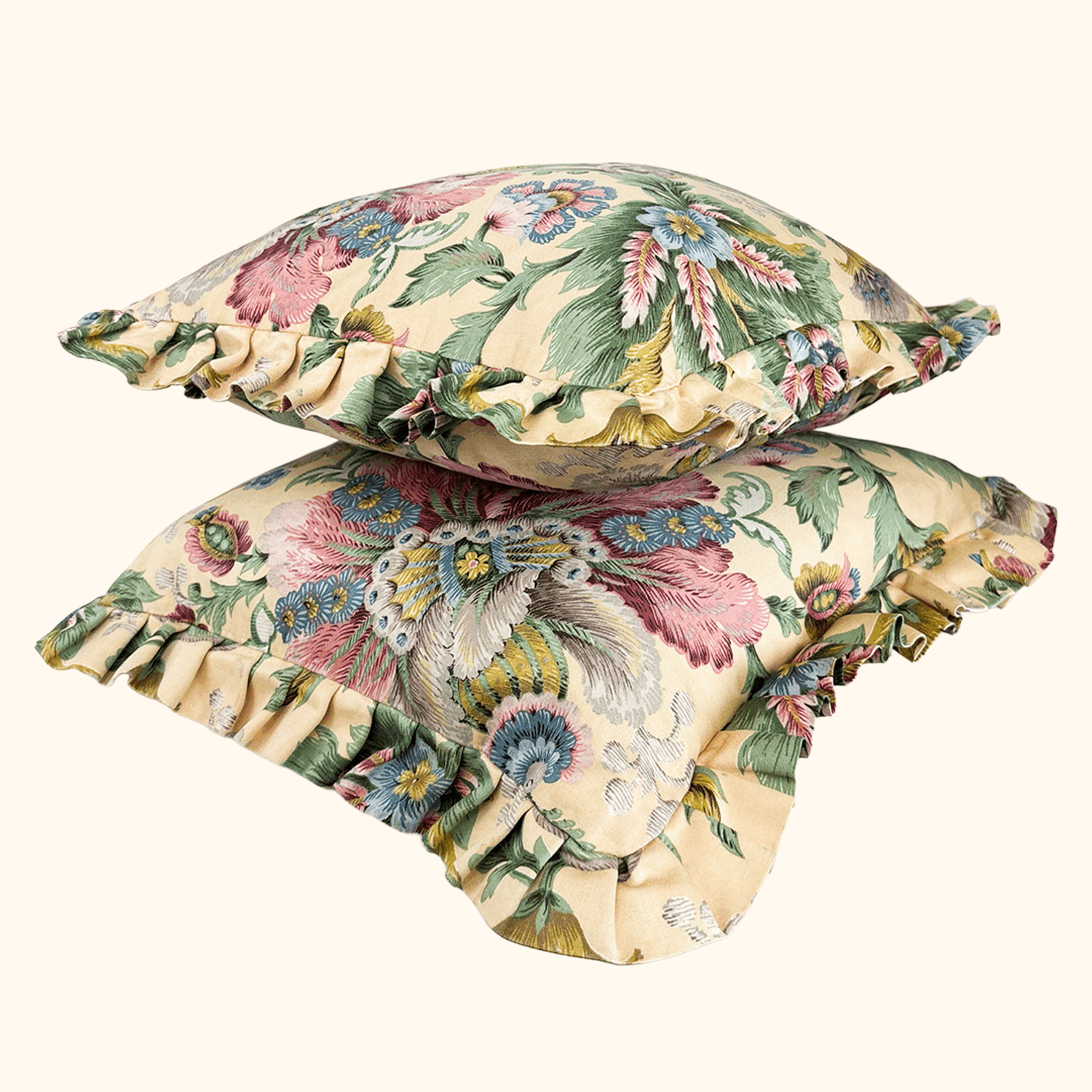 Paisley Floral Filled Cushions Pair 40cm
