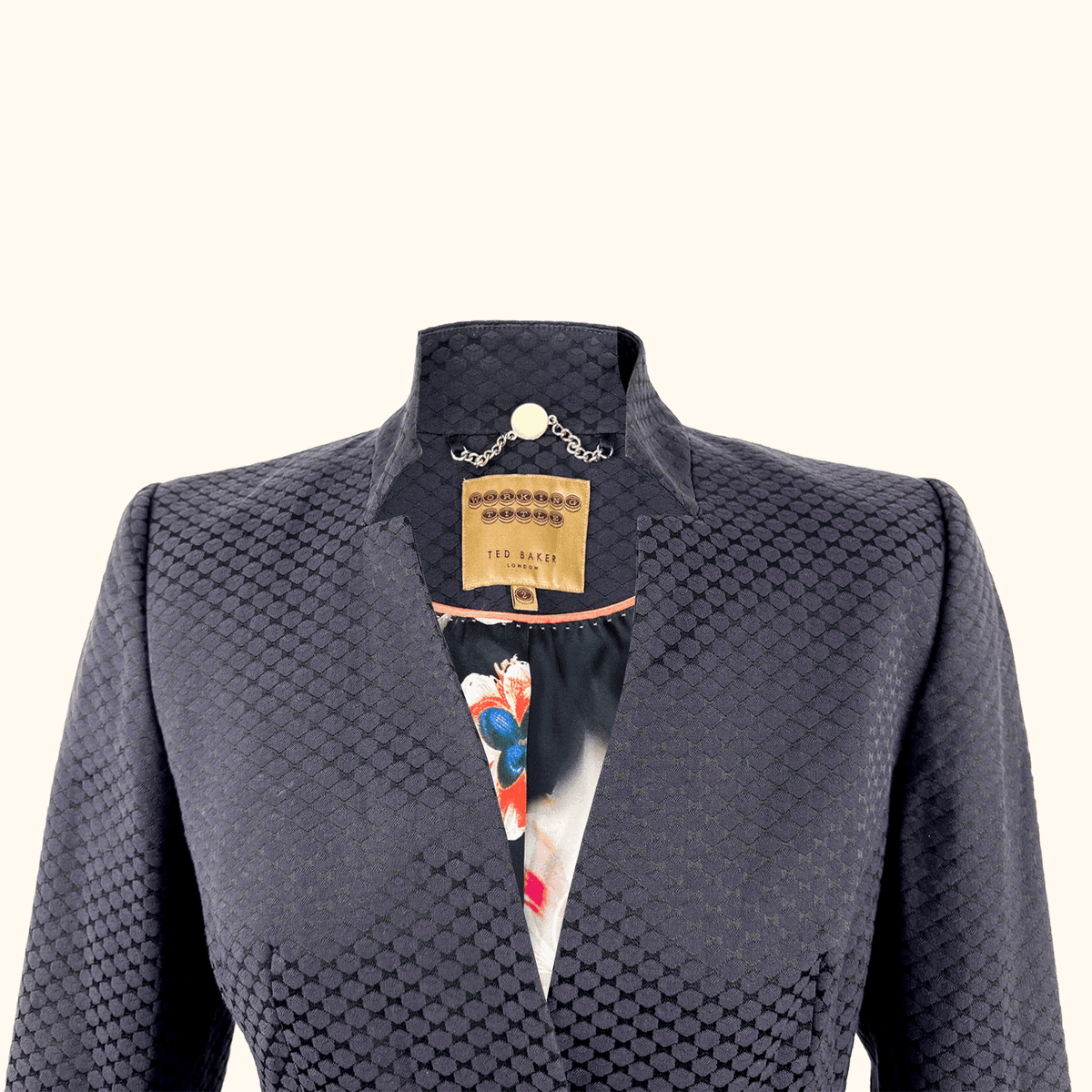 Ted Baker Navy Fitted Blazer - Size 6