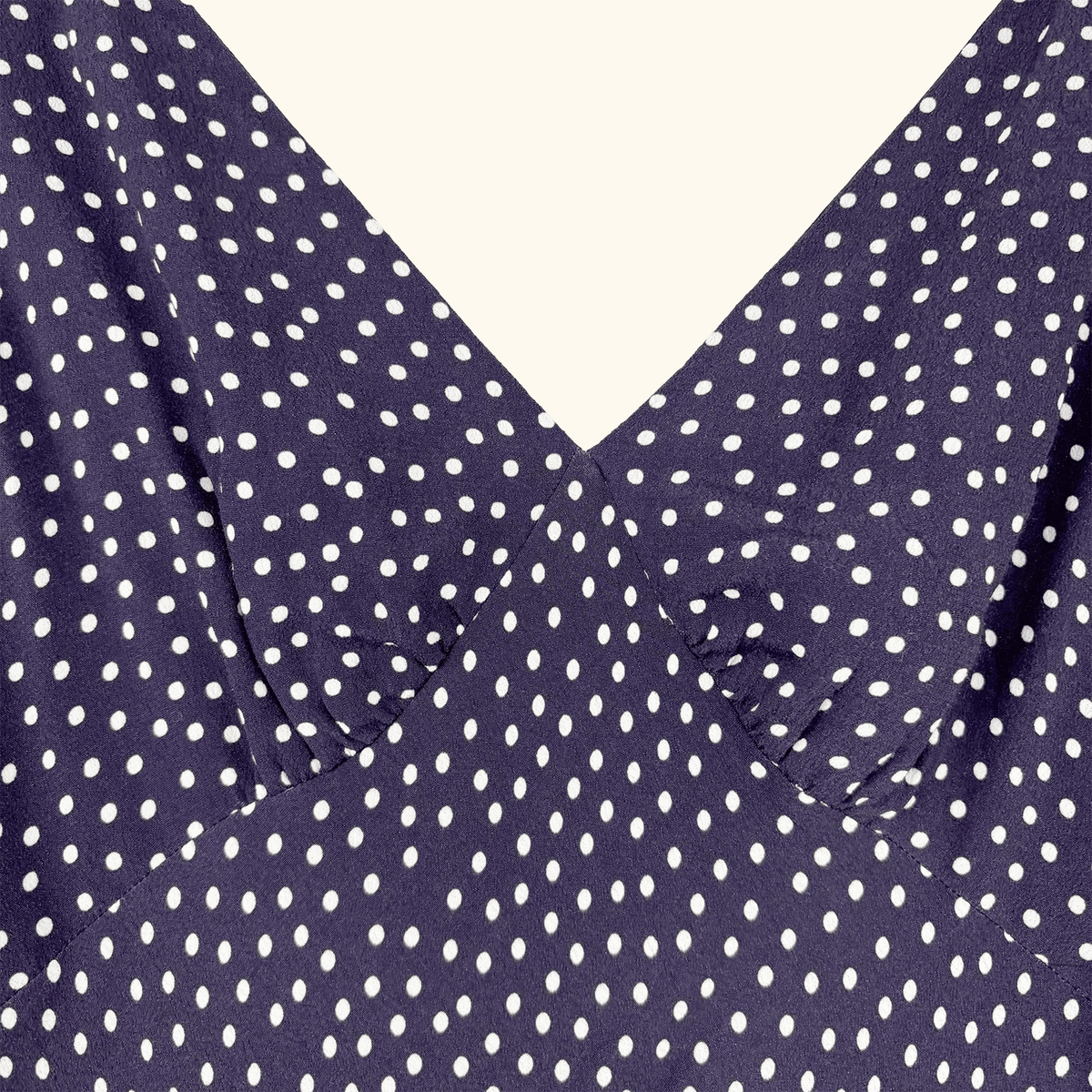 Rixo Sandrine Navy Polka Dot Midi Dress - Size 12