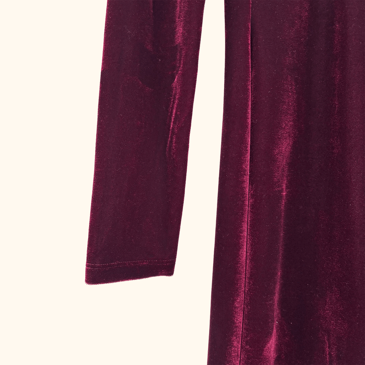 Reiss Burgundy Velvet Midi Dress - Size 6