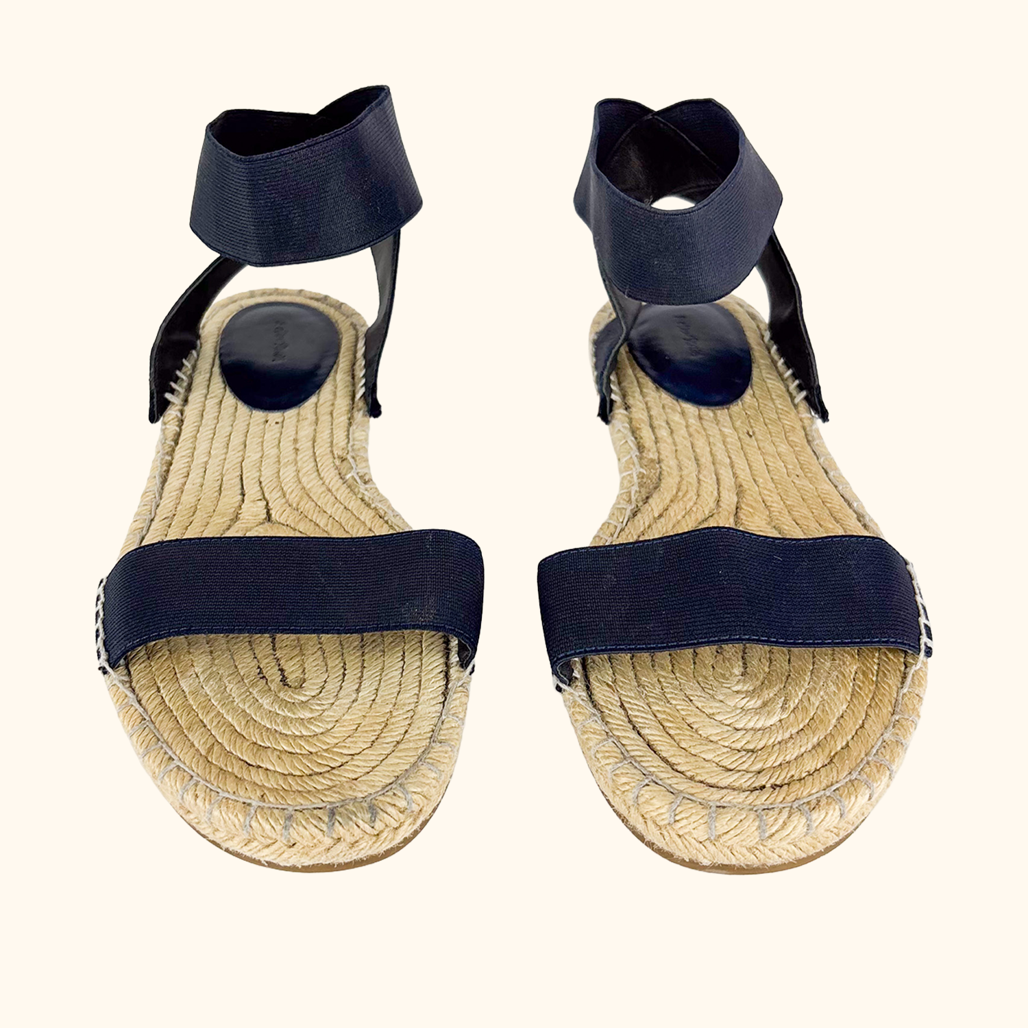 & Other Stories Black Flat Espadrilles Sandals - Size 7