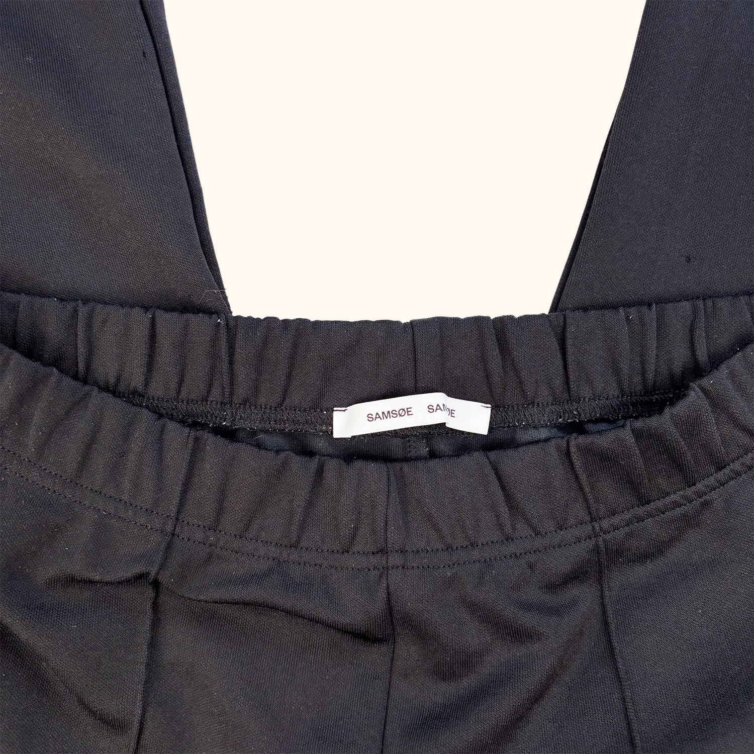 Samsoe Samsoe Elasticated Black Trousers - Size Small