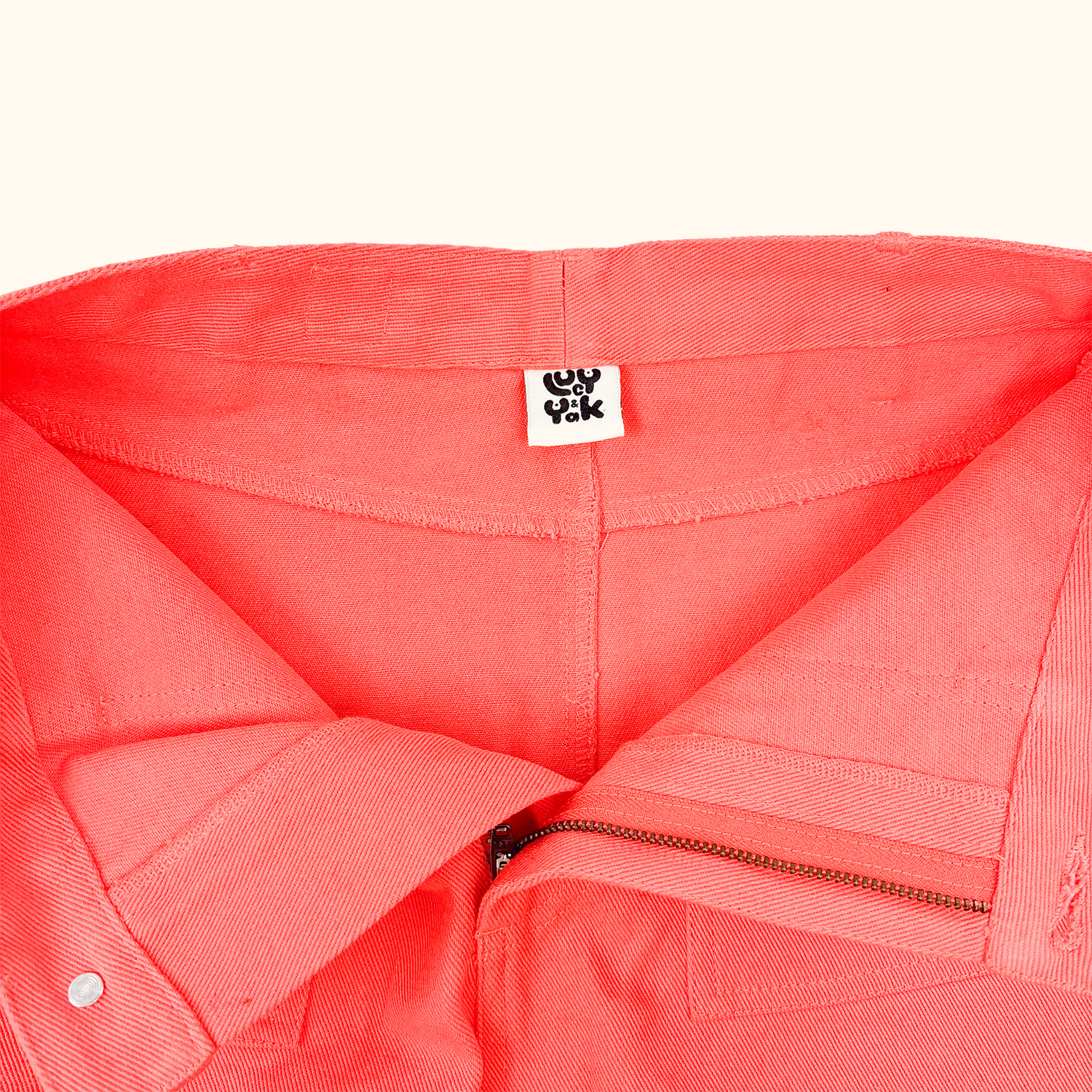 Lucy & Yak Coral Denim A-Line Mini Skirt - Size 8