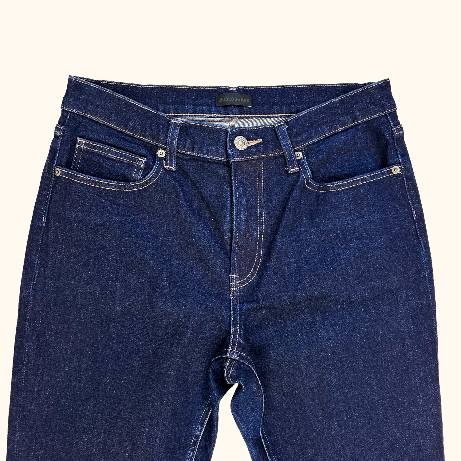 Uniqlo Dark Denim Slim Fit Straight Ankle Jeans - Size 27inch