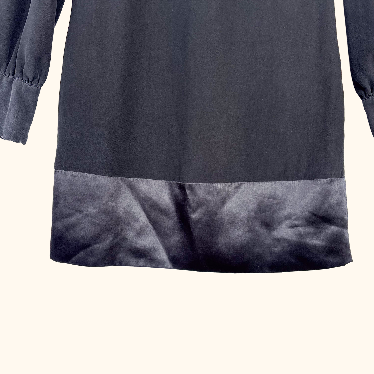 Reiss Black Silk Long Sleeve Dress - Size 6