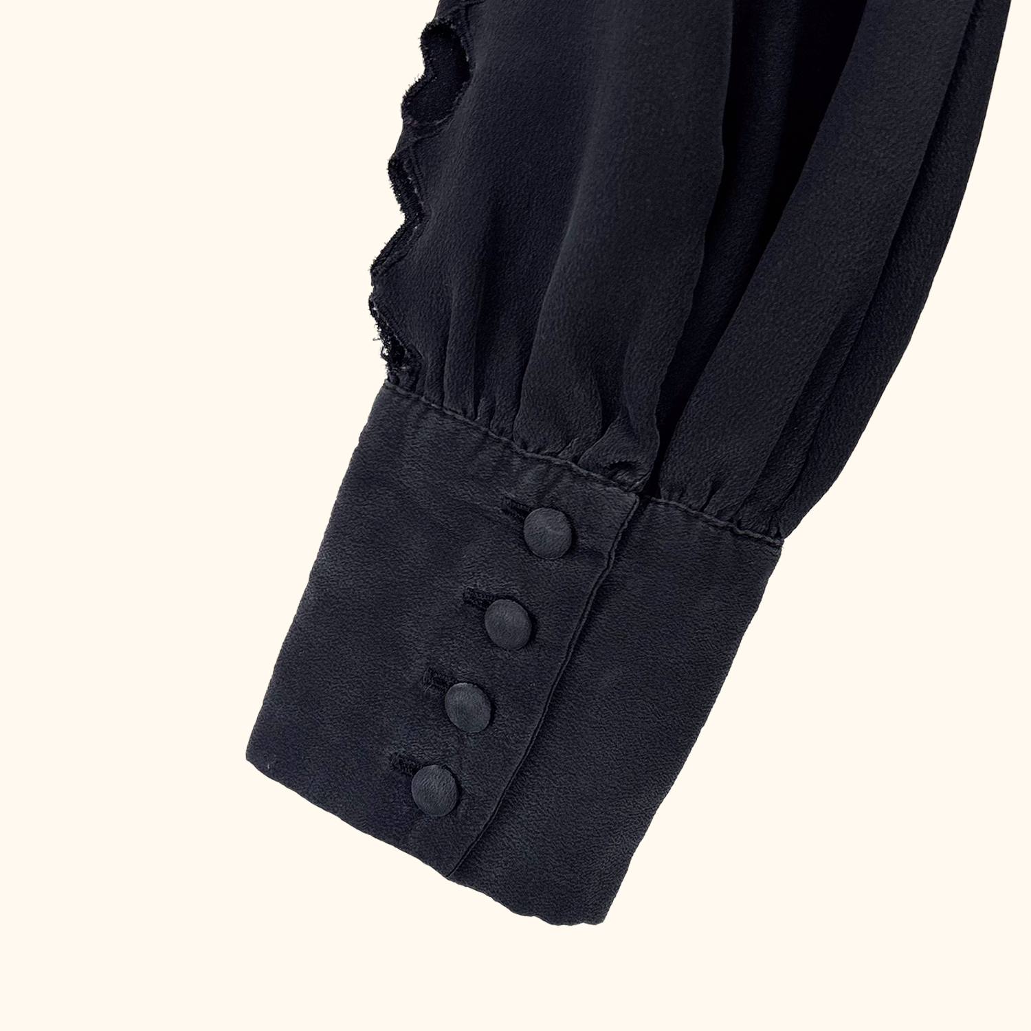 Reiss Black Silk Long Sleeve Dress - Size 6