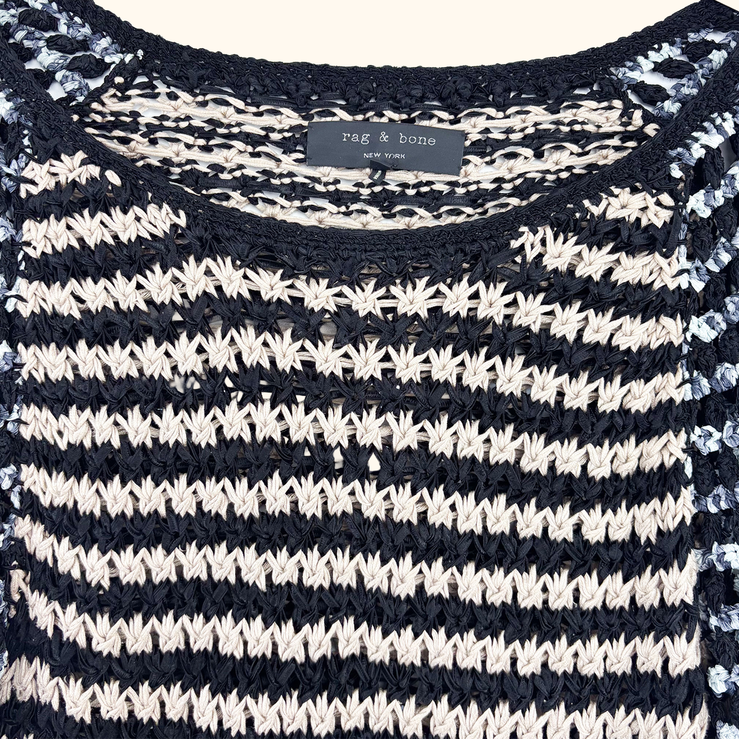 Rag & Bone Open Weave Slouch Jumper - Size Medium
