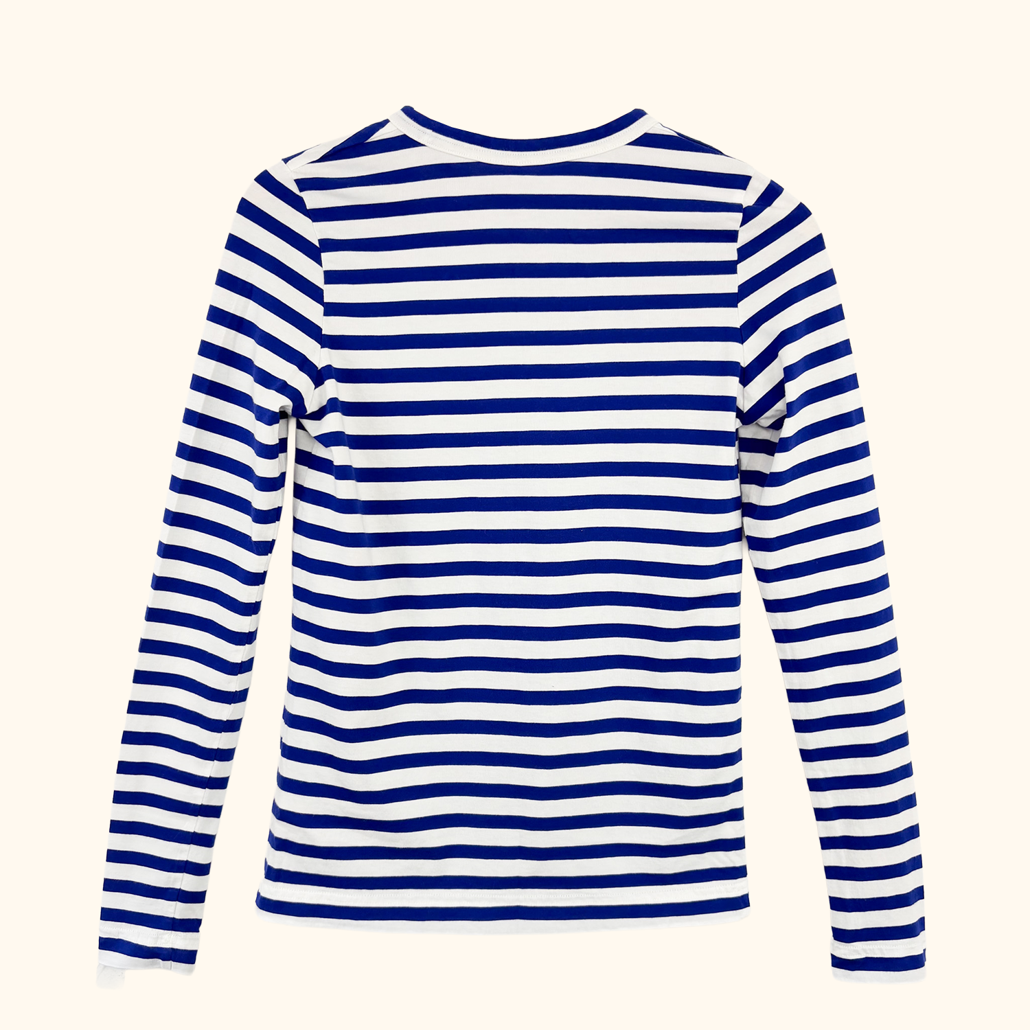 Arket Blue Stripe Cotton Long Sleeve Top - Size XS