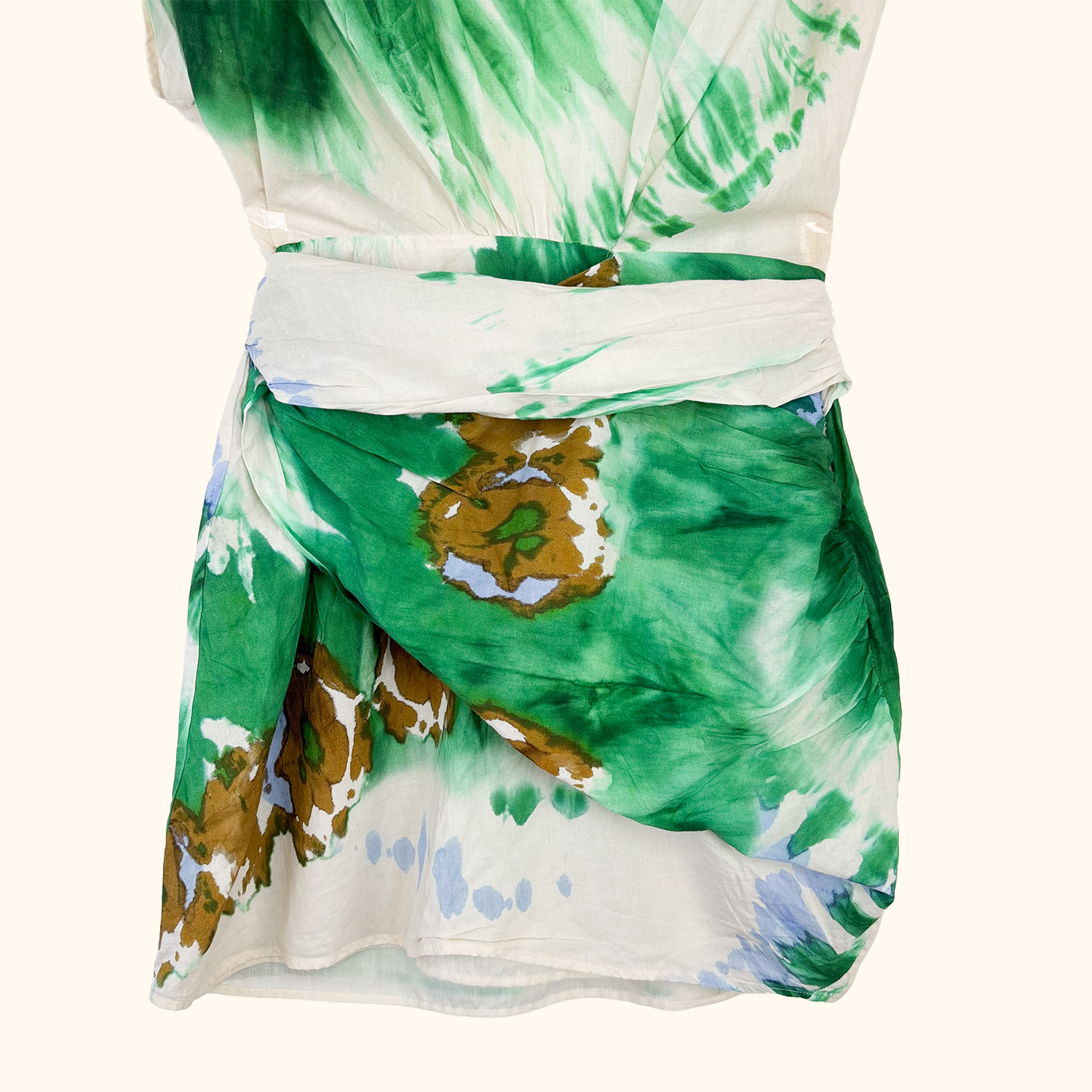 Zara Green Asymmetric Mini Dress - Size Medium