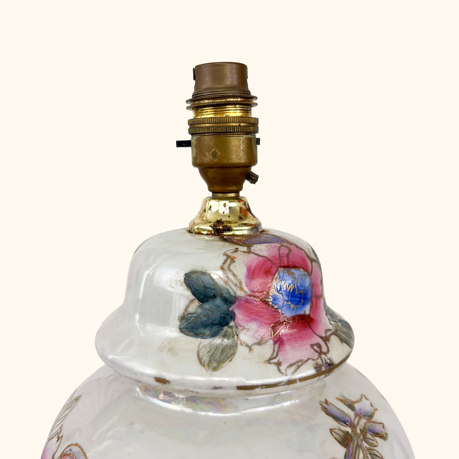 Chinese Ginger Jar Lamp Base Oriental Vintage 1990s