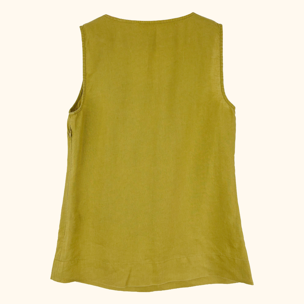 Boden Green Sleeveless Linen Top - Size 6