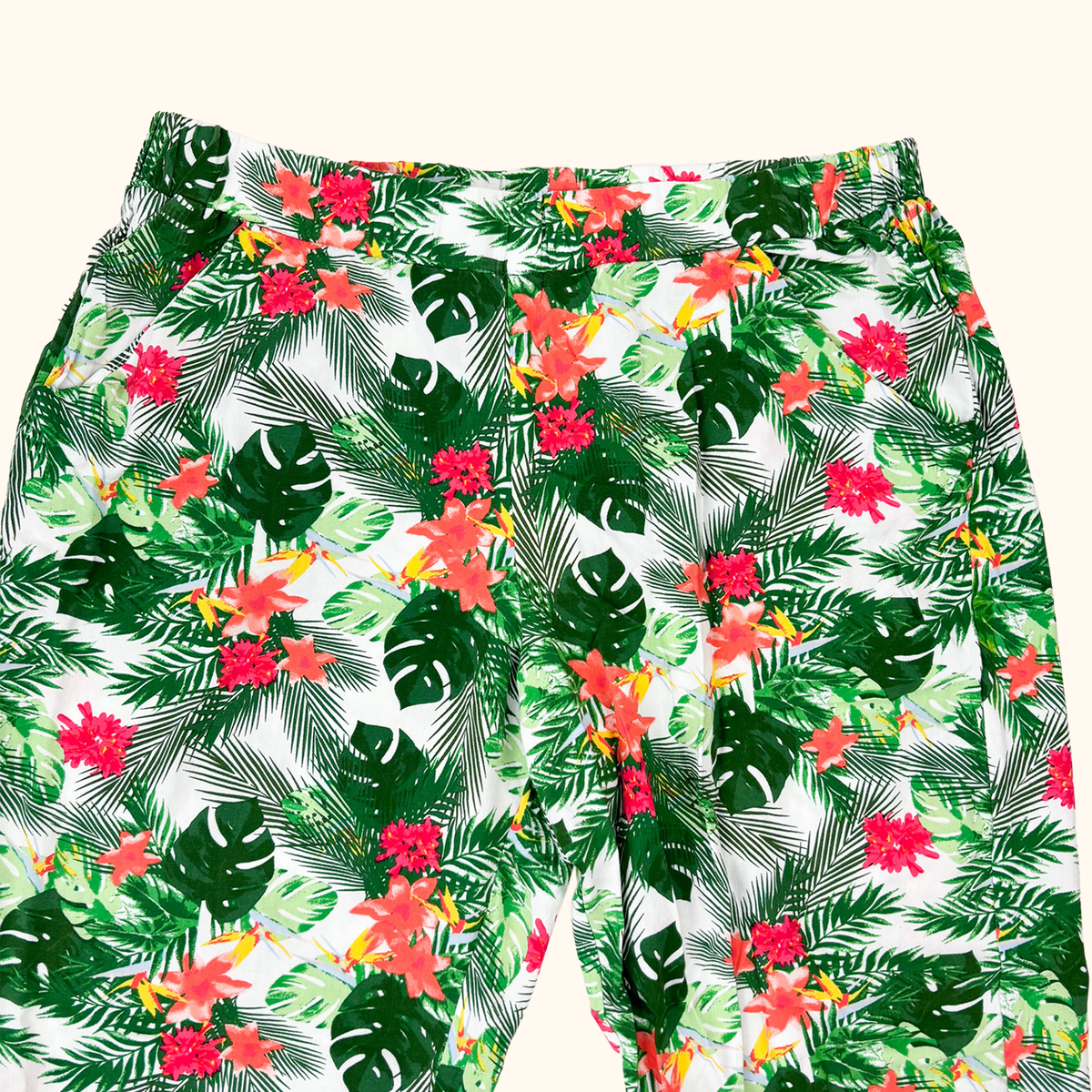 Hush Tropical Tapered Trousers - Size 12