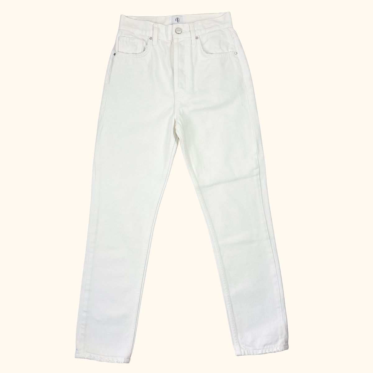 Anine Bing Sonya White Slim Leg Jeans - Size 25inch