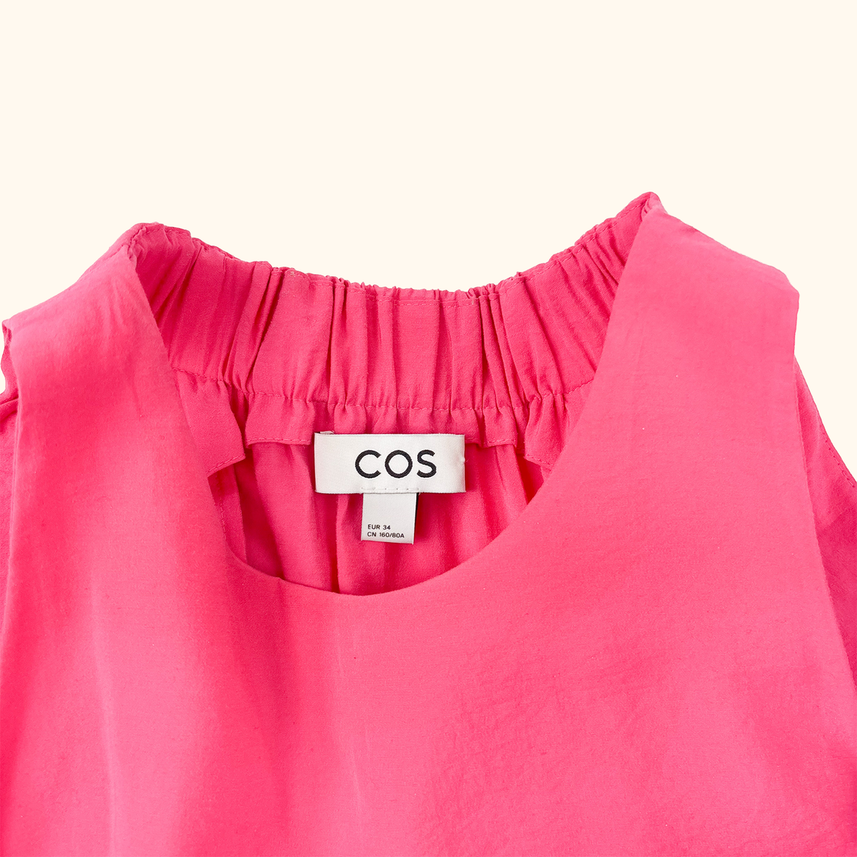 Cos High Neck Pink Midi Dress - Size 6