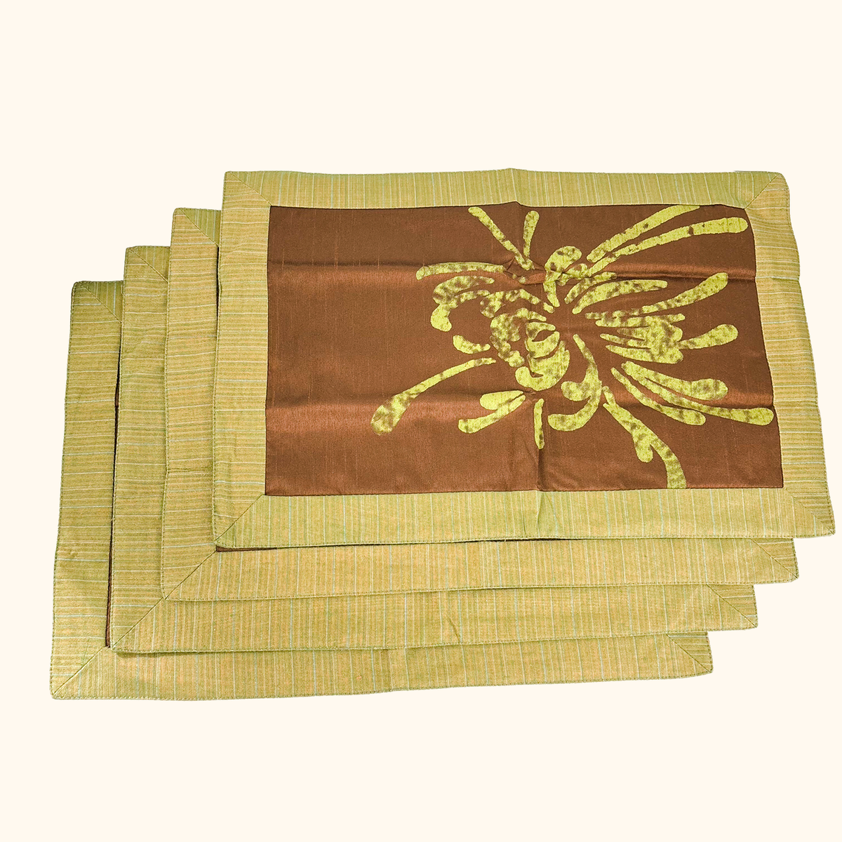 PartyLite Siena Lights Reversible Fabric Placemats Set of 4