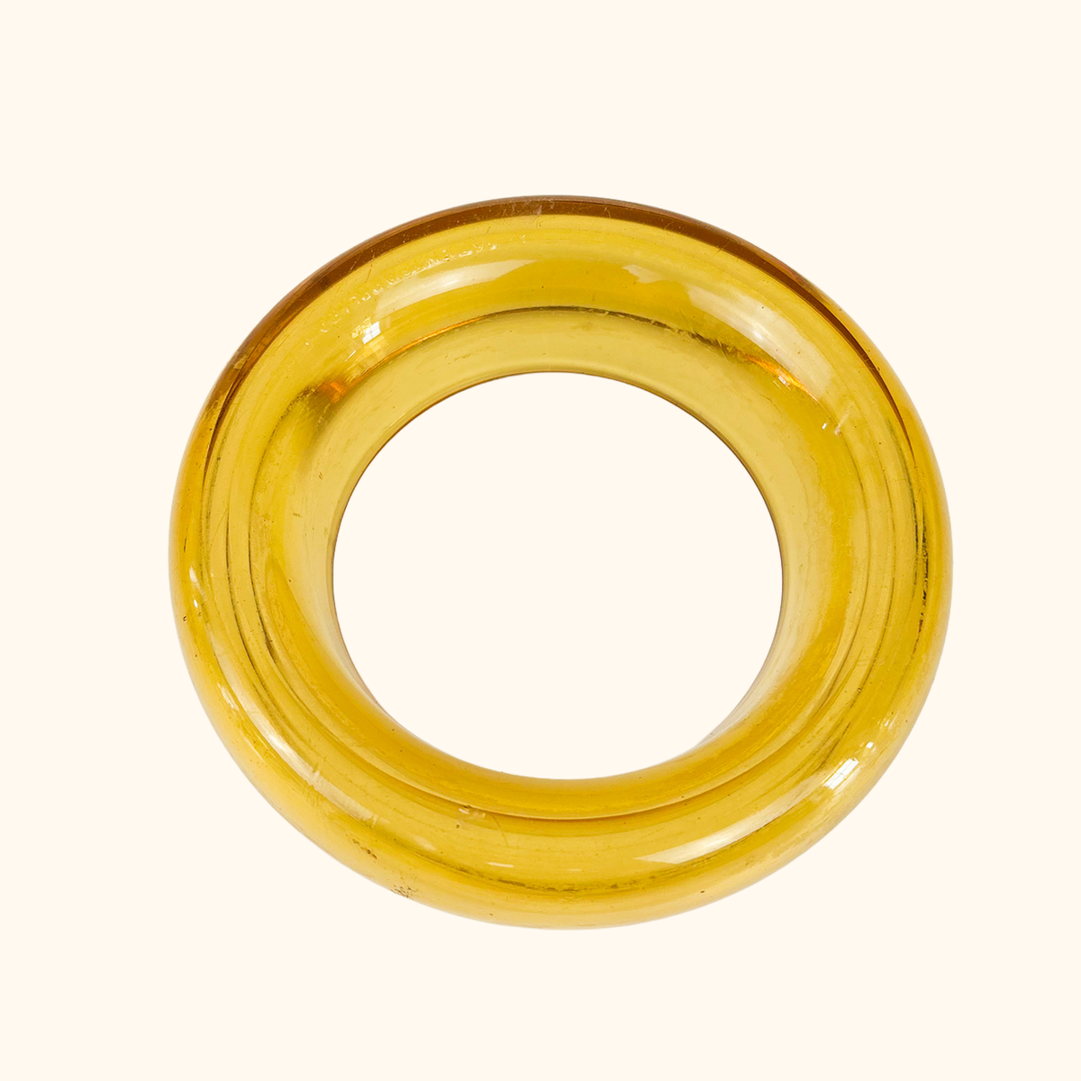 Bagley Amber Glass Posy Ring Bowl