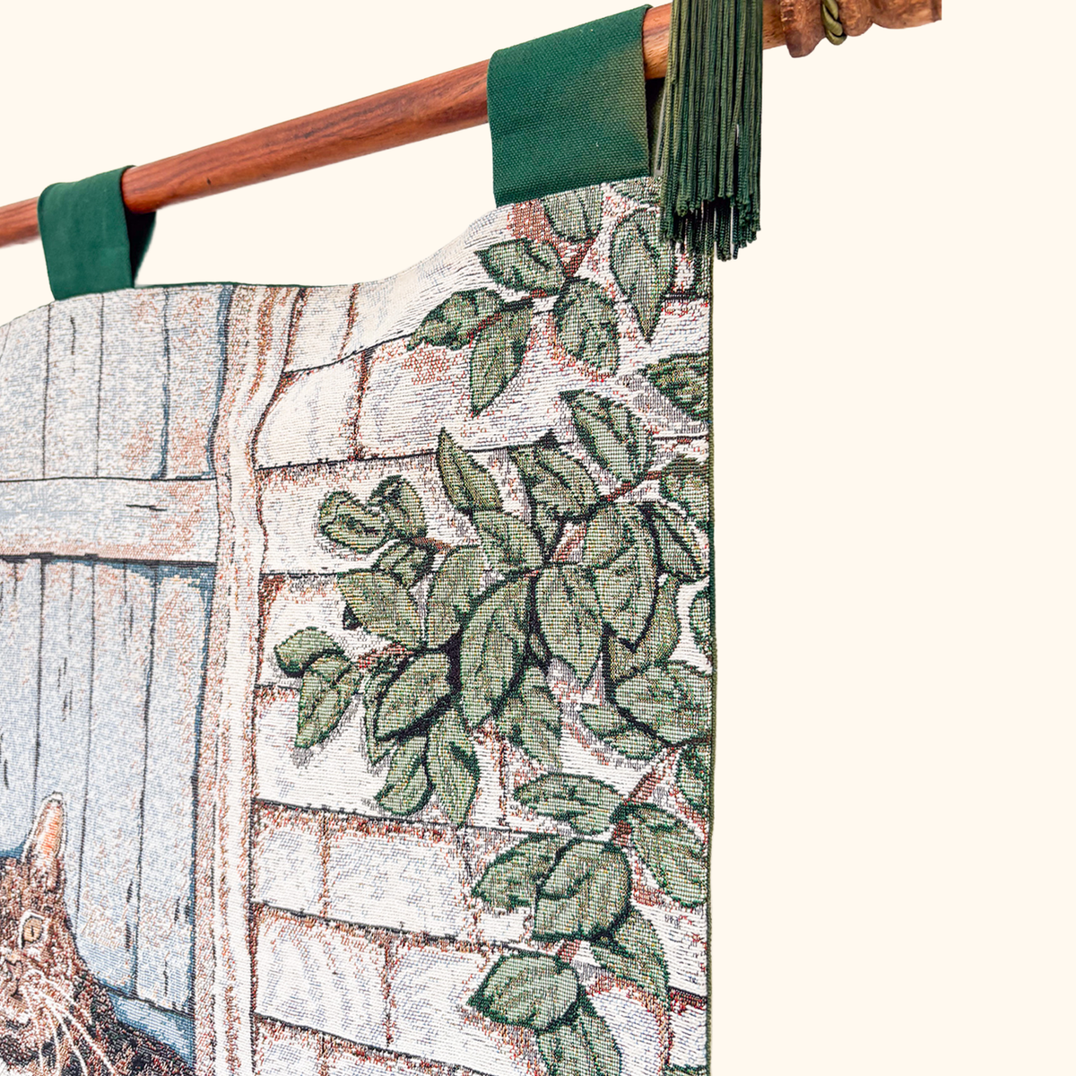 Past Times Tabby Cat Tapestry Wall Hanging