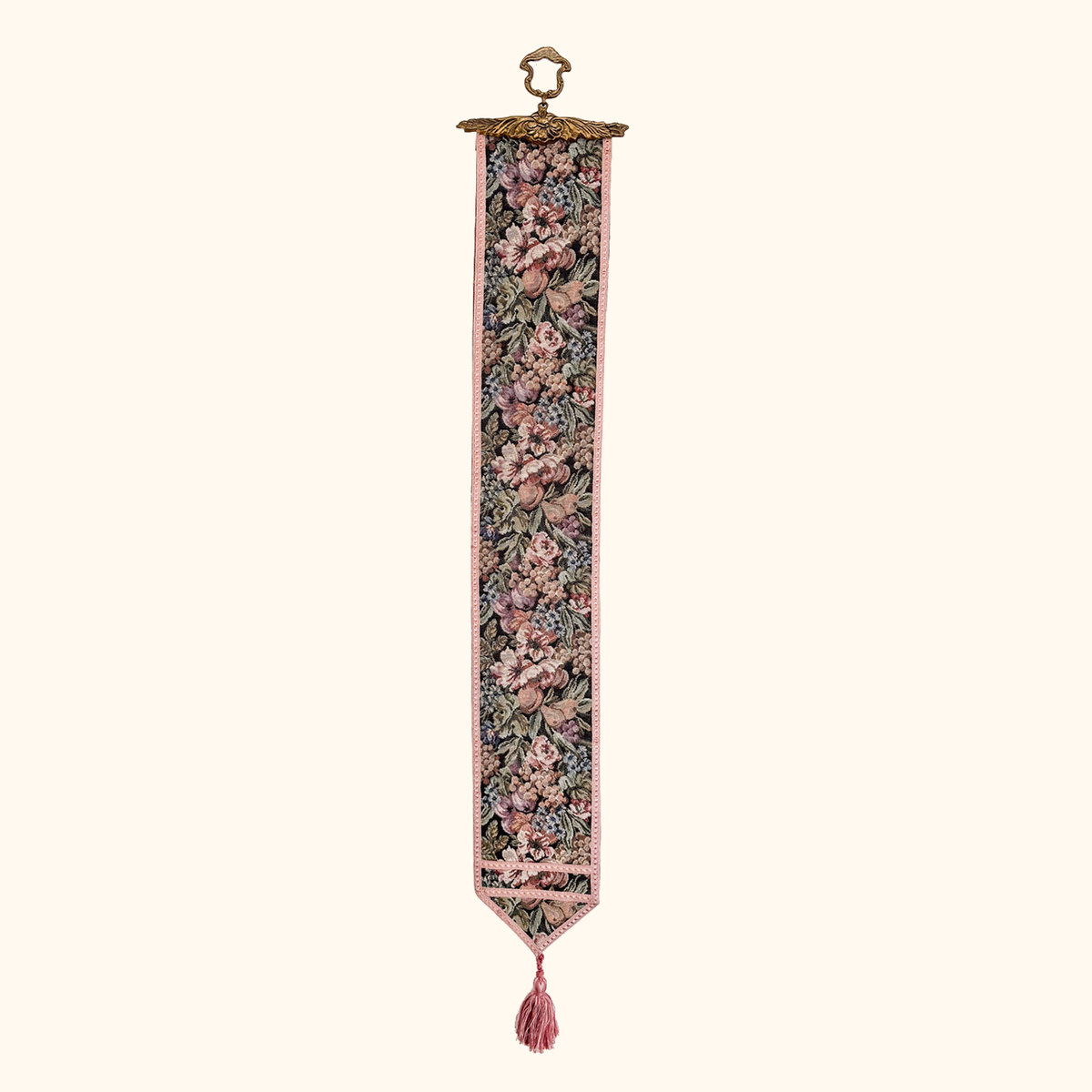 Tapestry Bell Pull Brass Wall Hanging