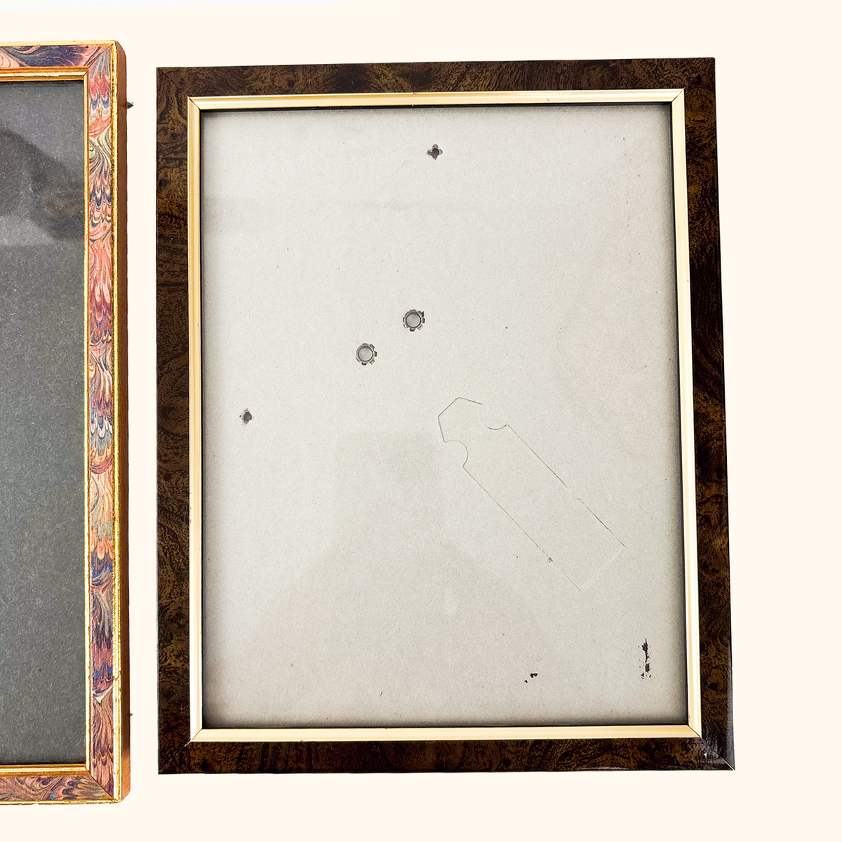 Retro Wood Picture Frame Bundle Set of 2
