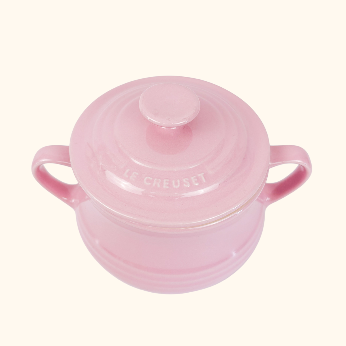 Le Creuset Shell Pink Stoneware Bean Pots with Lid - Set of 2