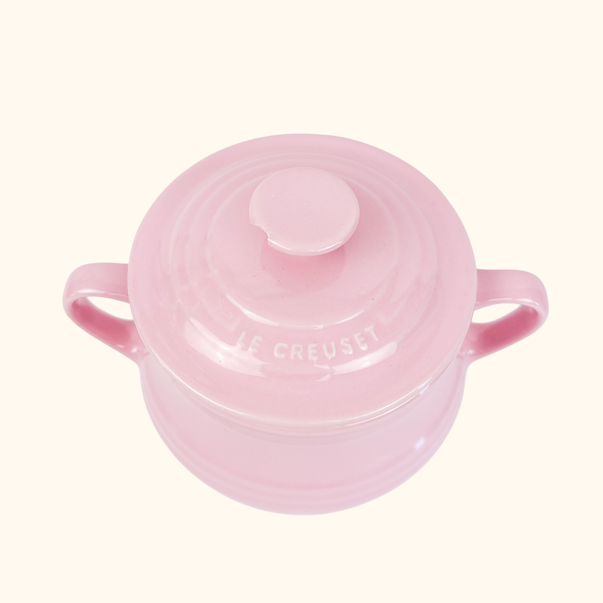 Le Creuset Shell Pink Stoneware Bean Pots with Lid - Set of 2