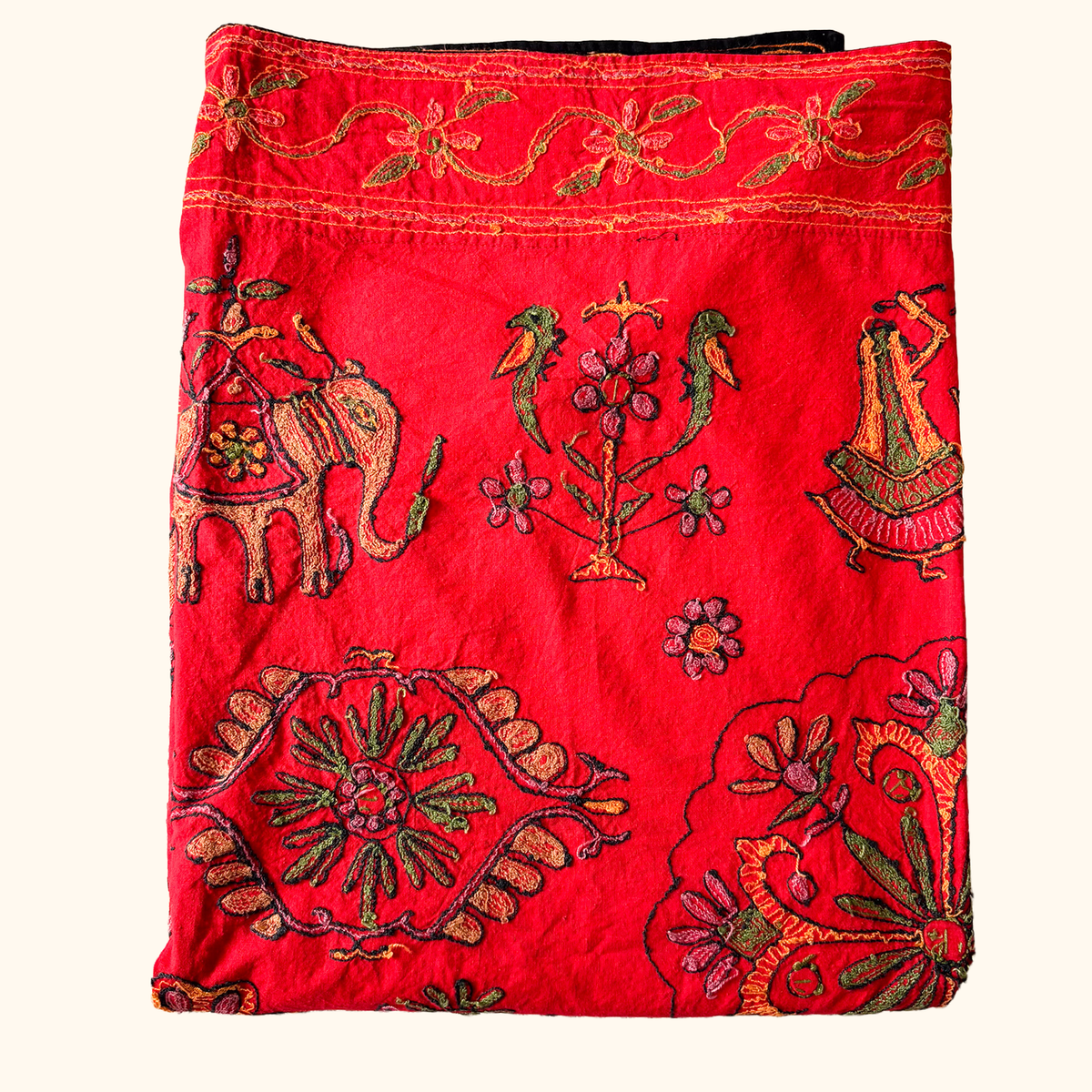 Embroidered Folk Art Tapestry