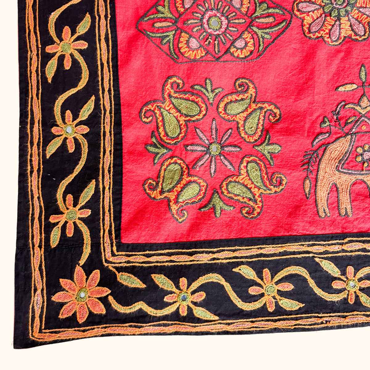 Embroidered Folk Art Tapestry