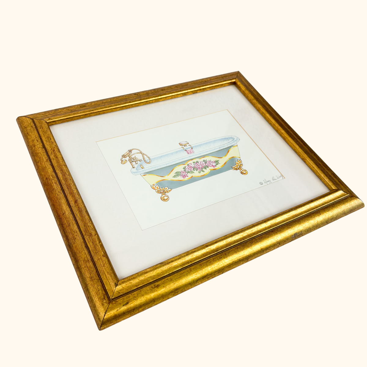 Mary De Wolf Victorian Clawfoot Bathtub Framed Print