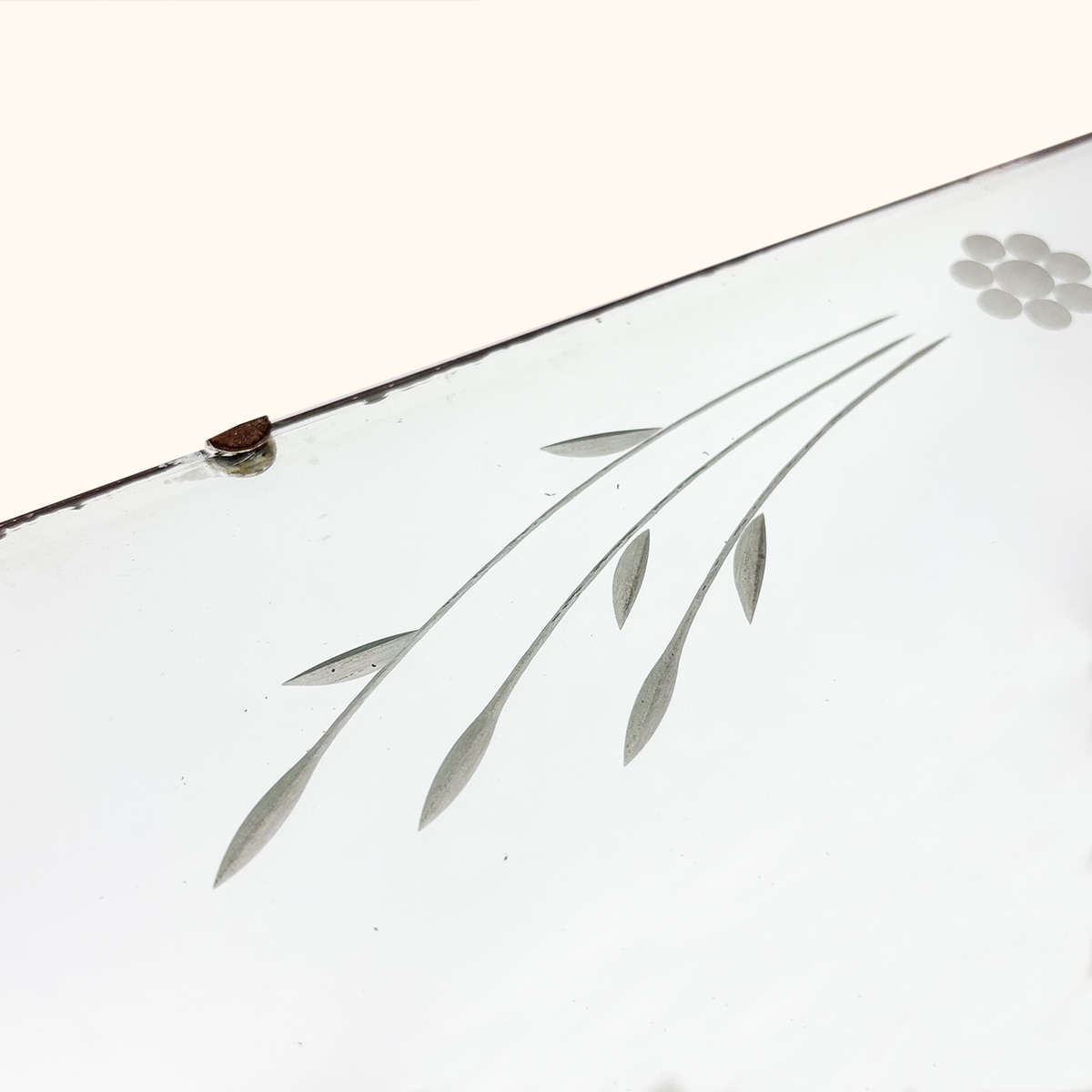 Art Deco Style Reverse Etched Frameless Mirror