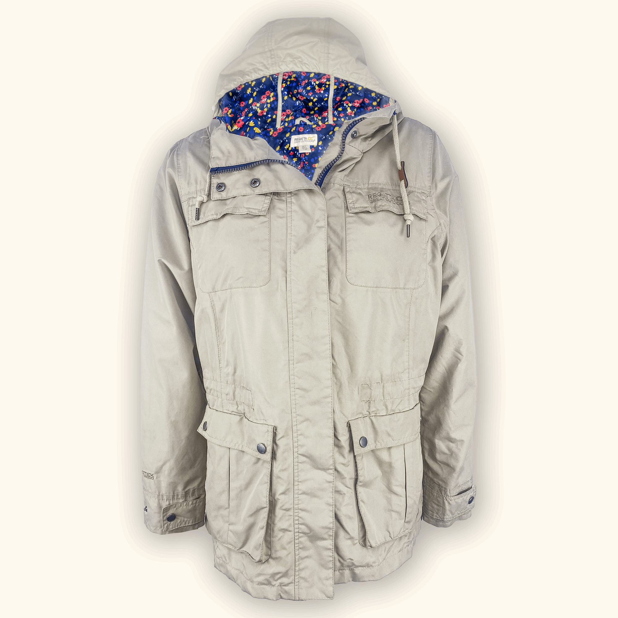 Regatta Khaki Rain Jacket - Size 16 - - Coats & jackets