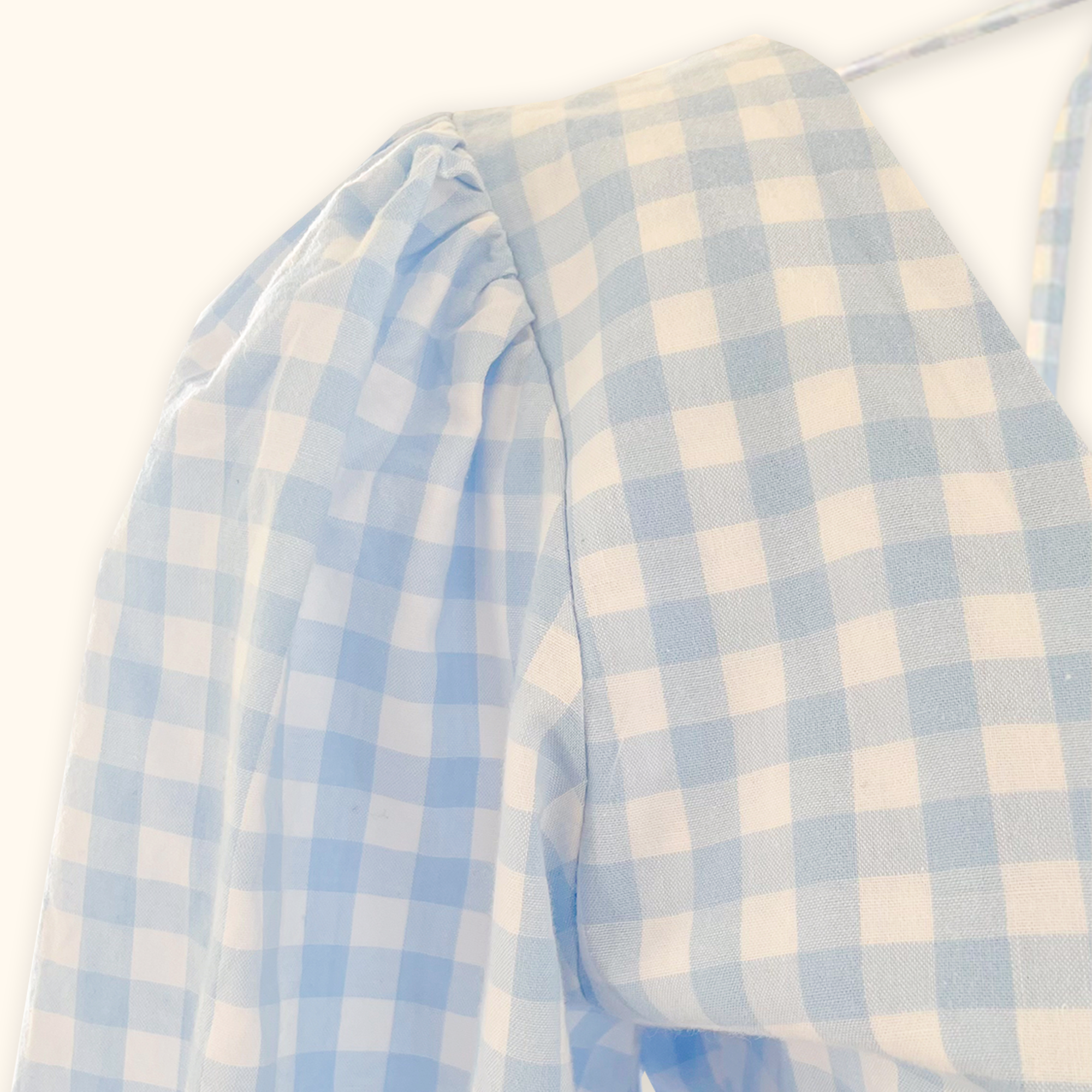 Molby The Label Blue Gingham Midi Dress - Size 8 -  - Dresses