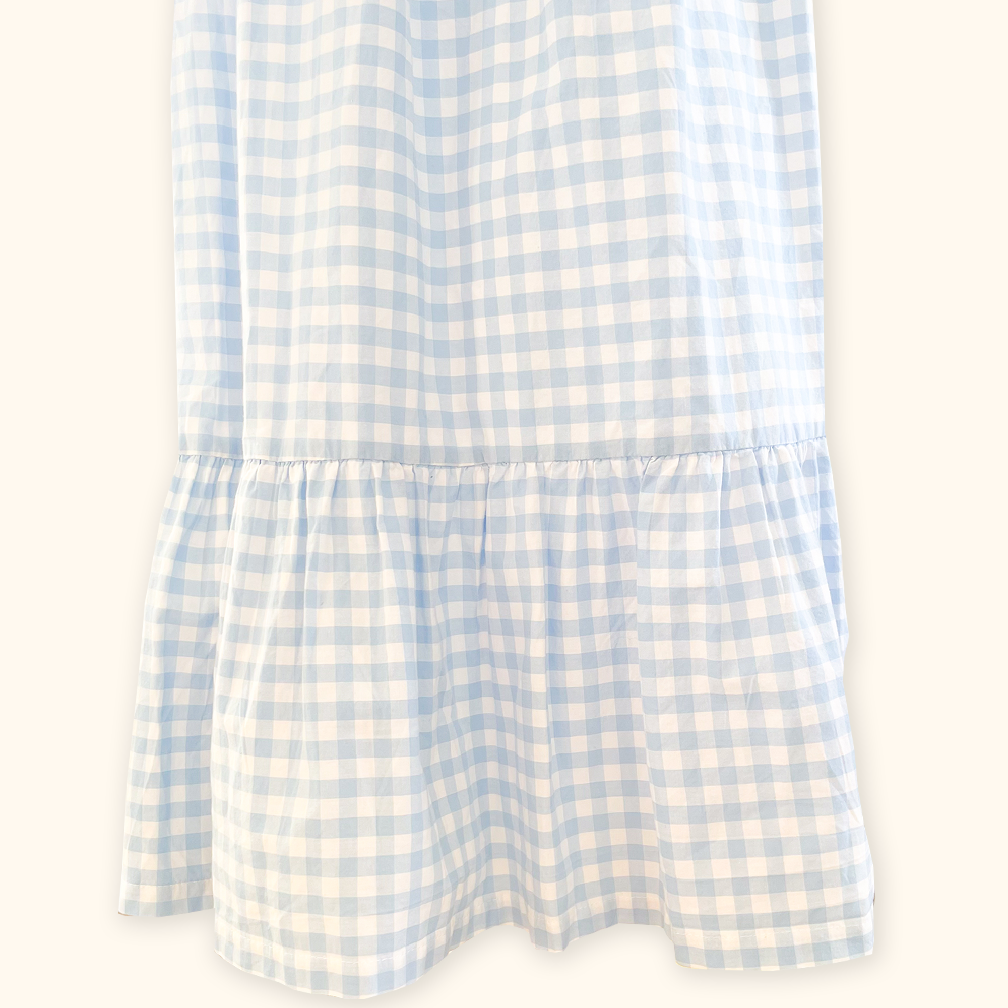 Molby The Label Blue Gingham Midi Dress - Size 8 -  - Dresses