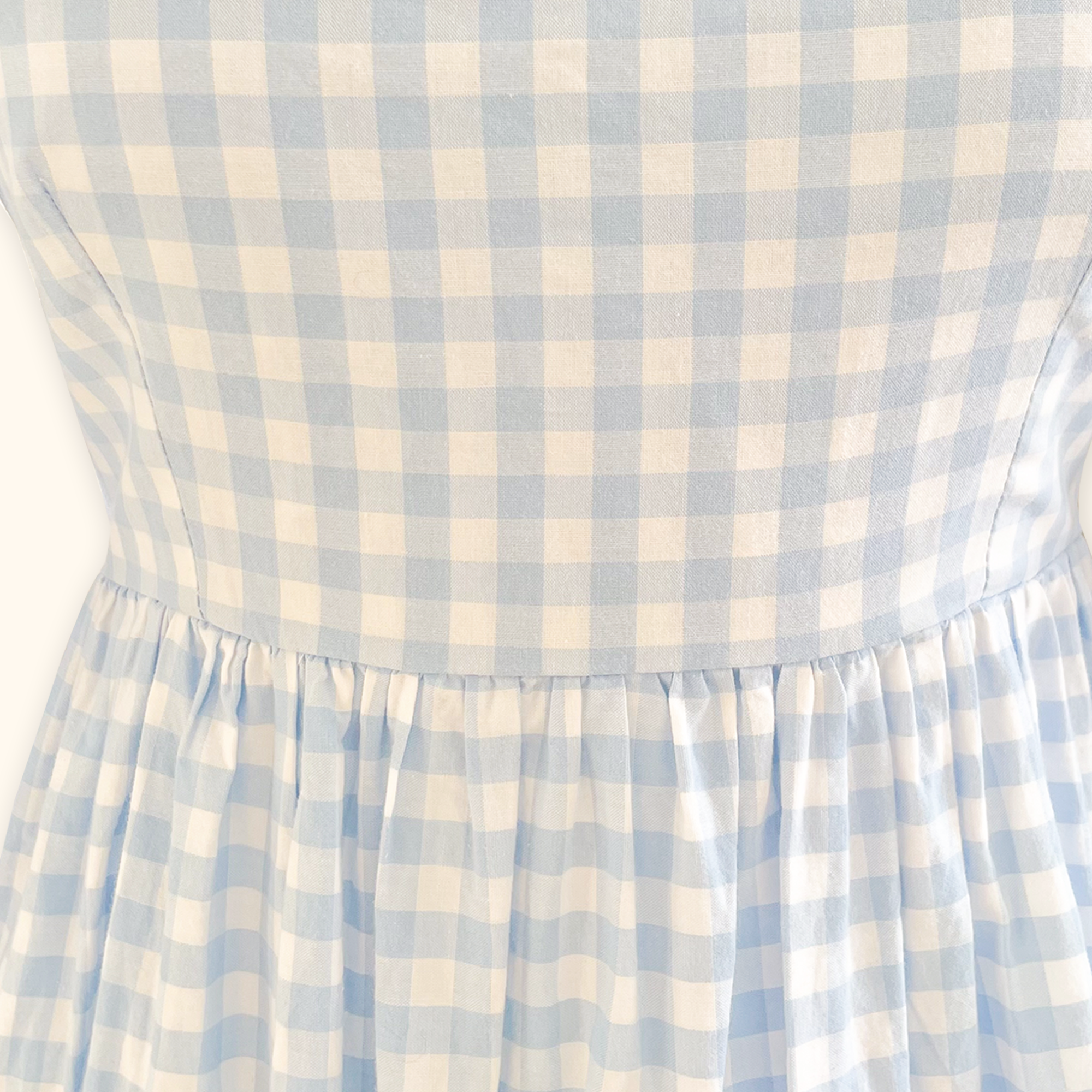 Molby The Label Blue Gingham Midi Dress - Size 8 -  - Dresses