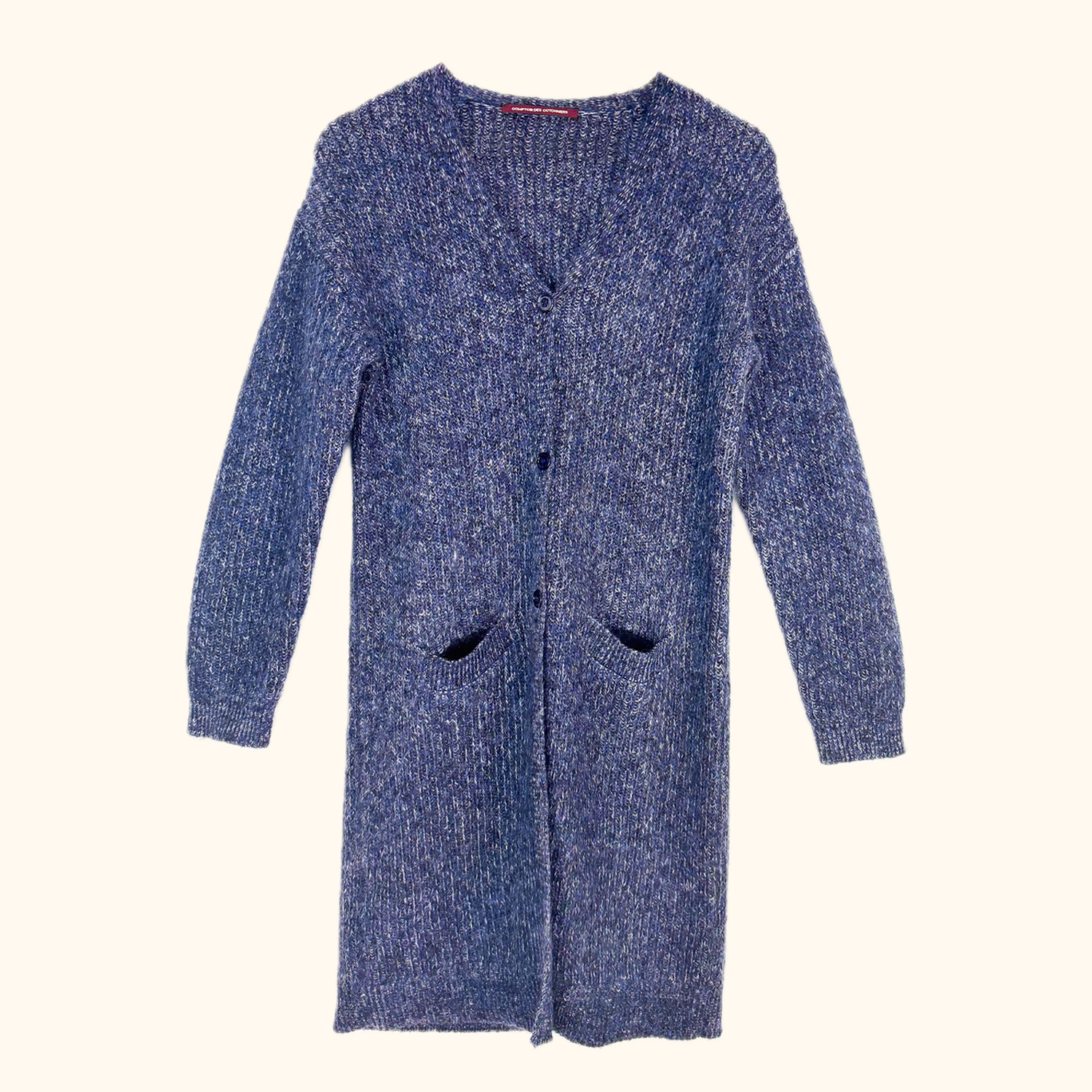 Comptoir Des Cottoniers Mohair Blend Navy Longline Cardigan - Size Small - - Cardigans